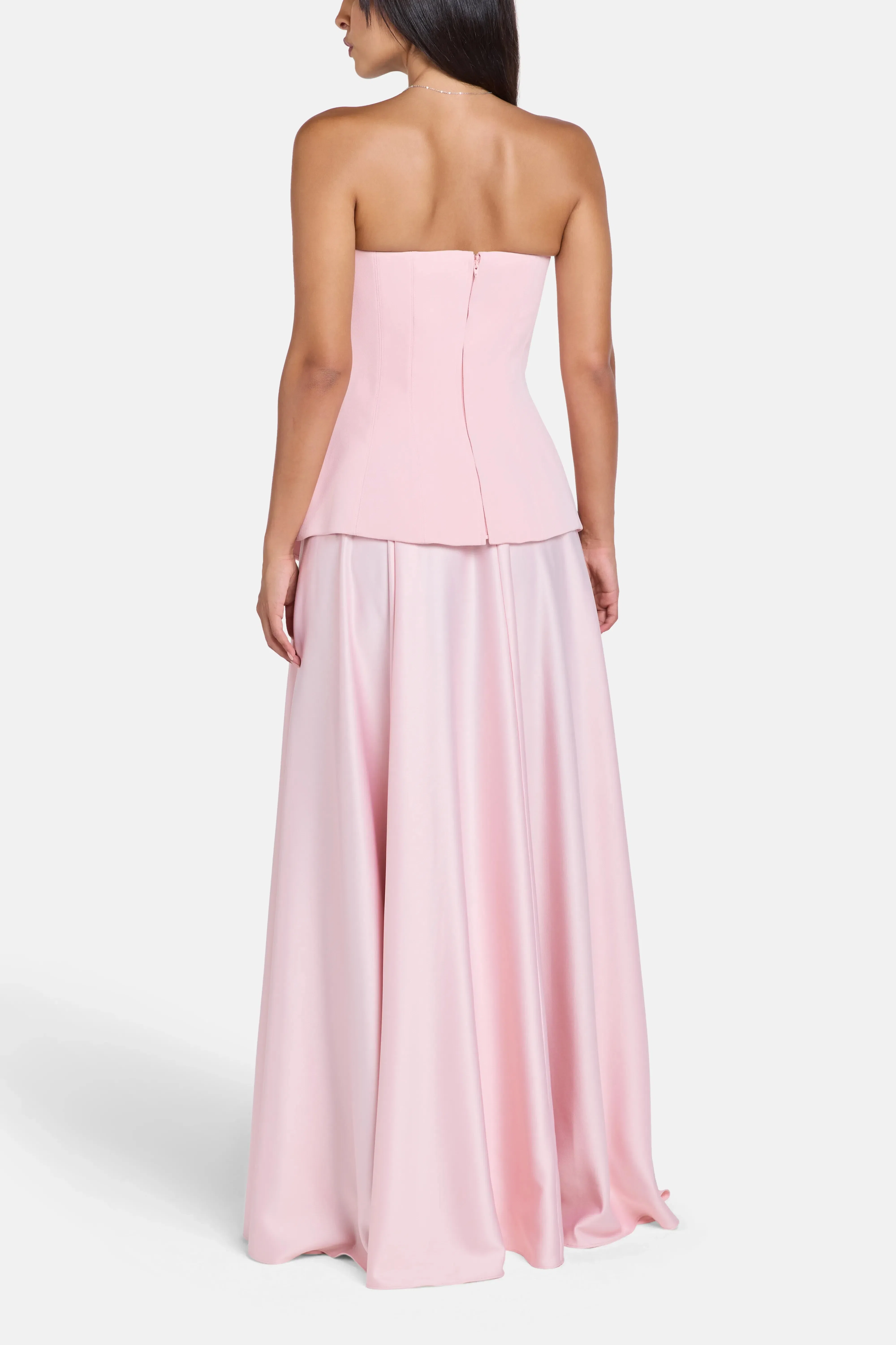 Solace London Oriana Strapless Evening Dress in Pink