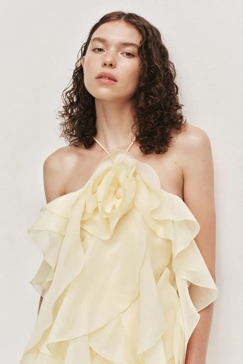 Aje Pandorea Ruffles Layered Sleeveless Maxi Dress in White
