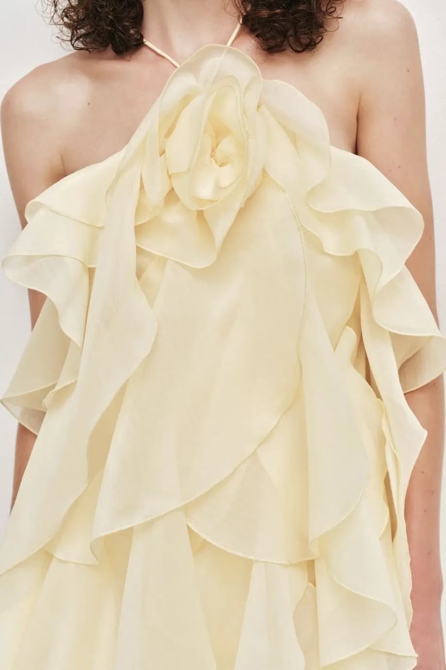 Aje Pandorea Ruffles Layered Sleeveless Maxi Dress in White