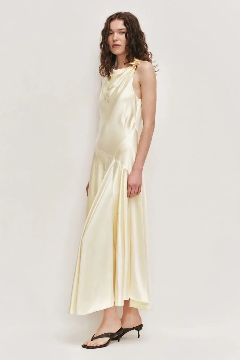 Aje Siren Sleeveless Midi Dress in Yellow