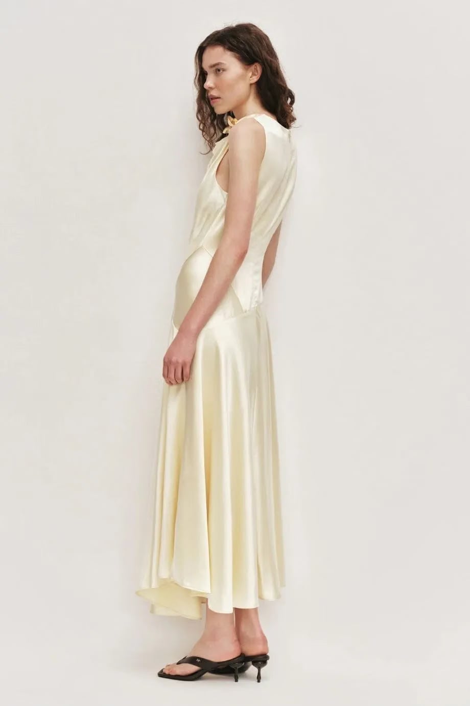 Aje Siren Sleeveless Midi Dress in Yellow