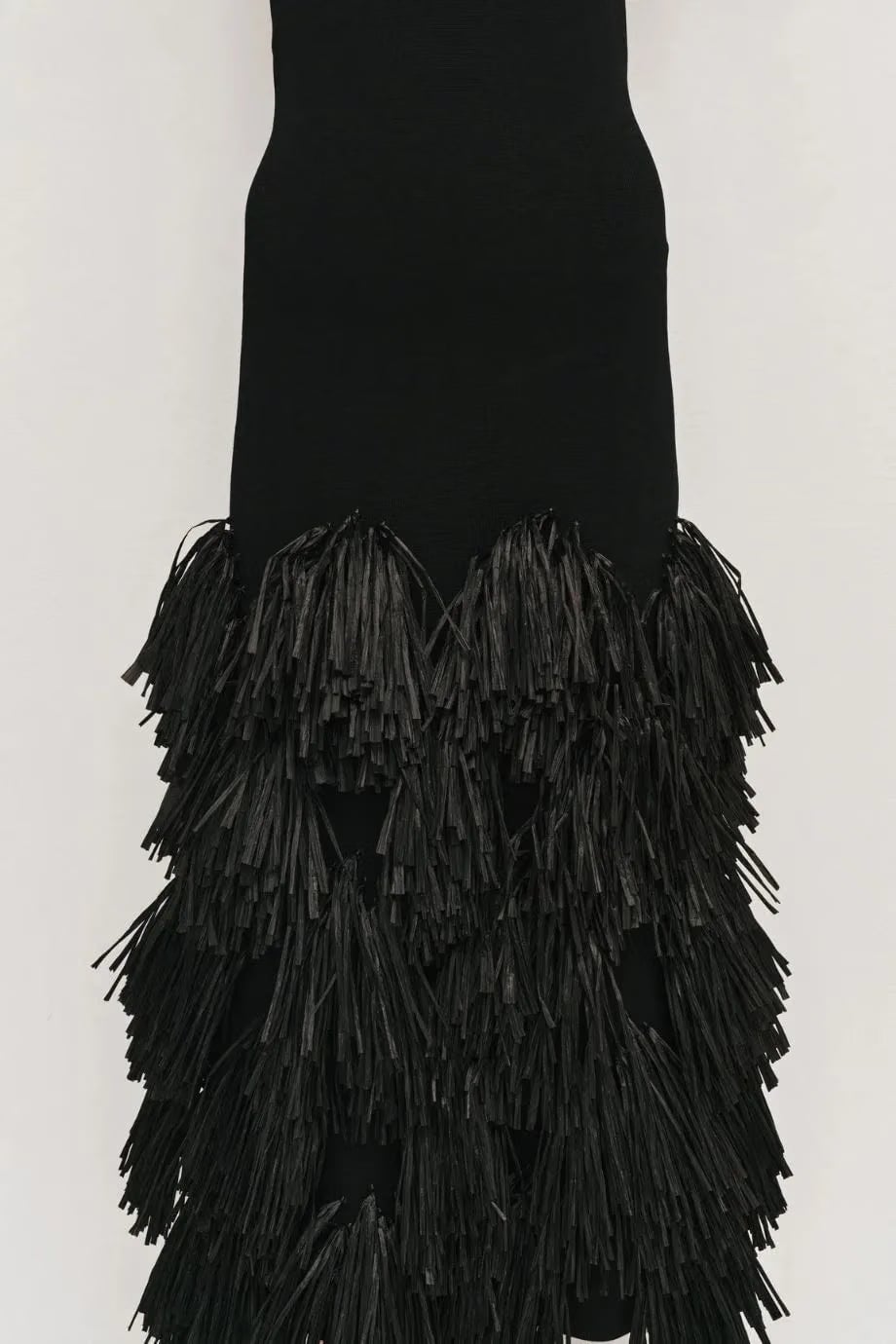 Aje Elva Raffia Knit Sleeveless Midi Dress in Black