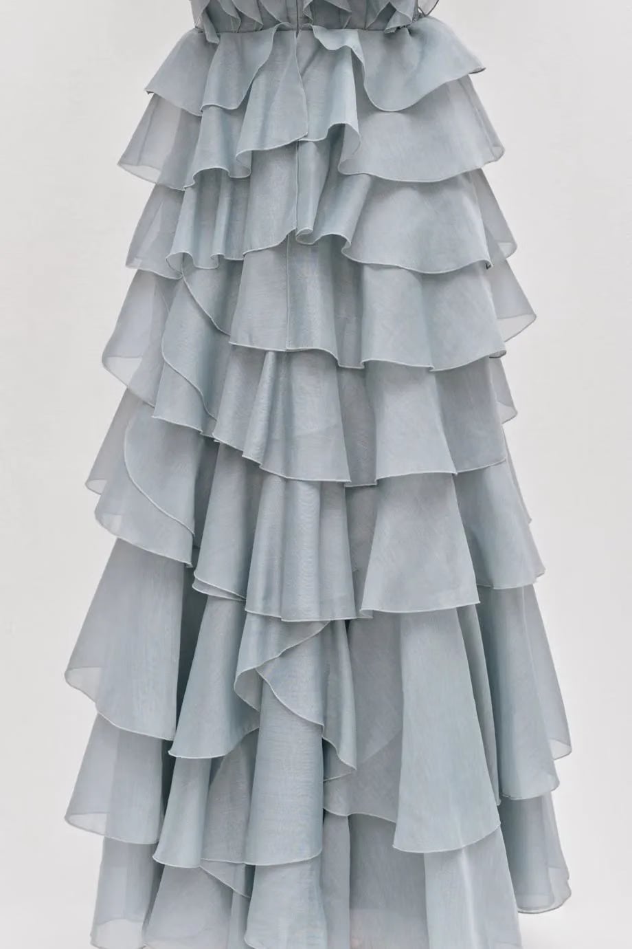 Aje Cleo Ruffles Sleeveless Maxi Dress in Blue