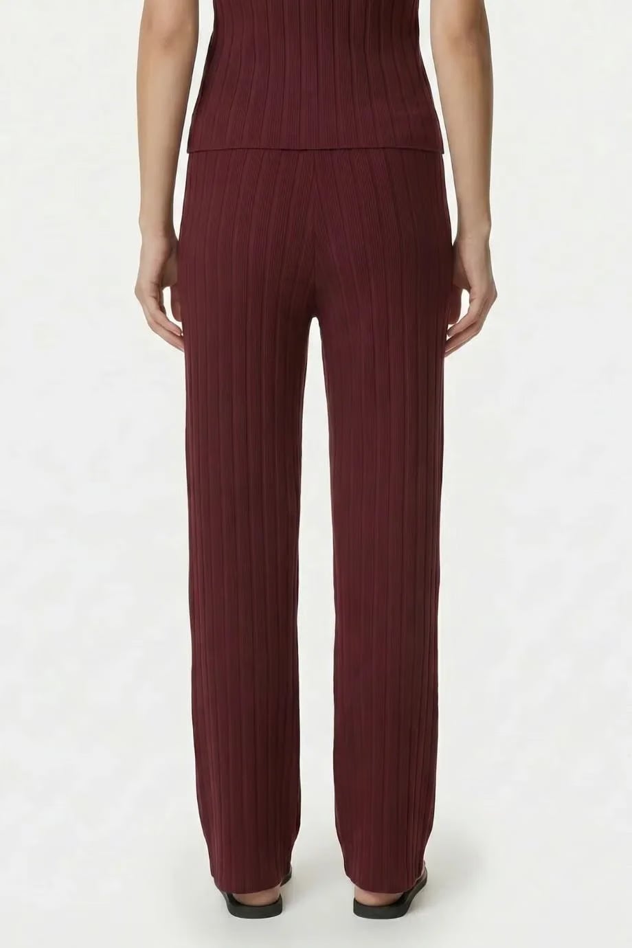 Sporty & Rich SRC Ribbed Trousers in Red
