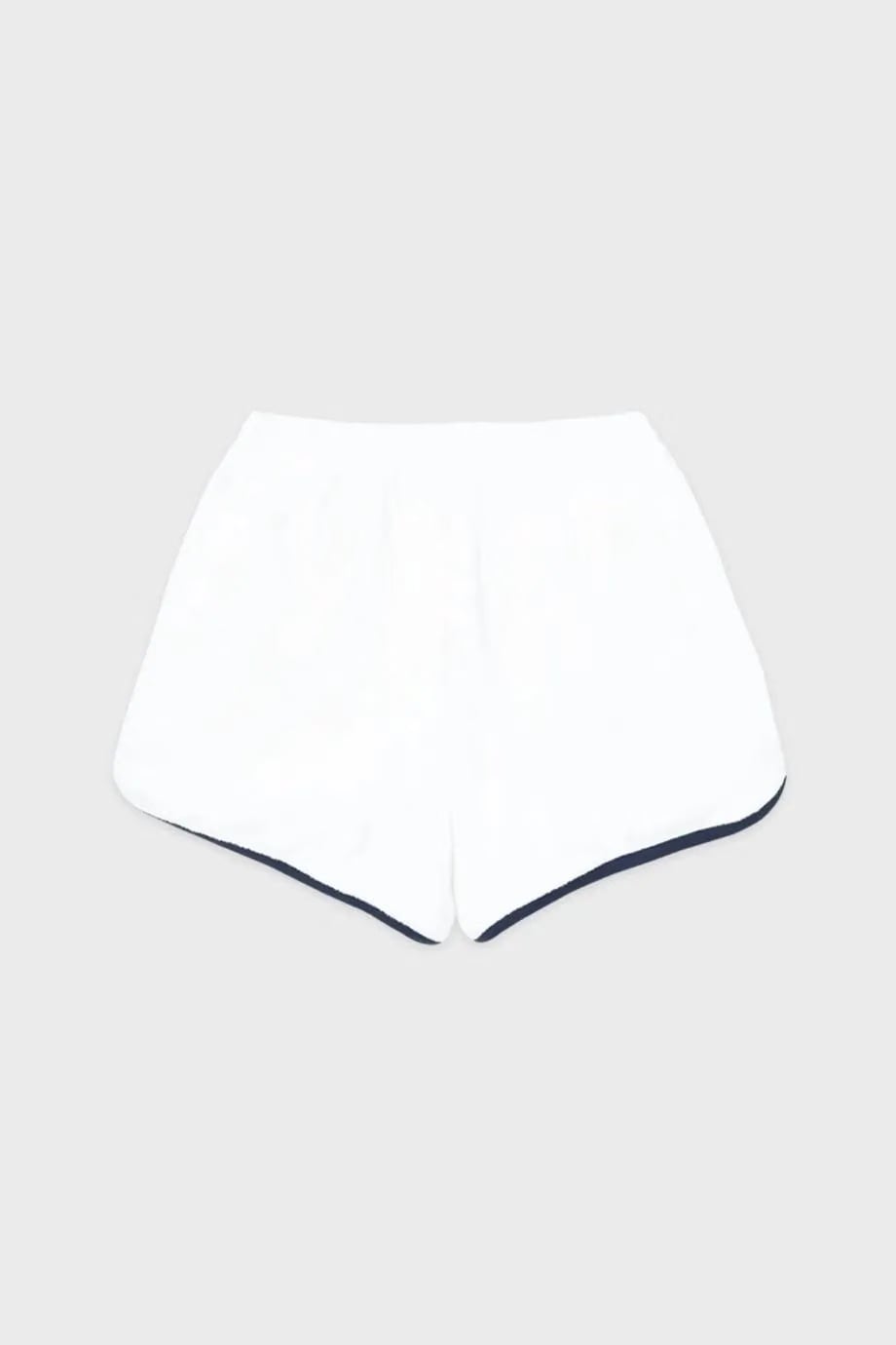 Sporty & Rich Signature Logo Terry Cotton Shorts in White