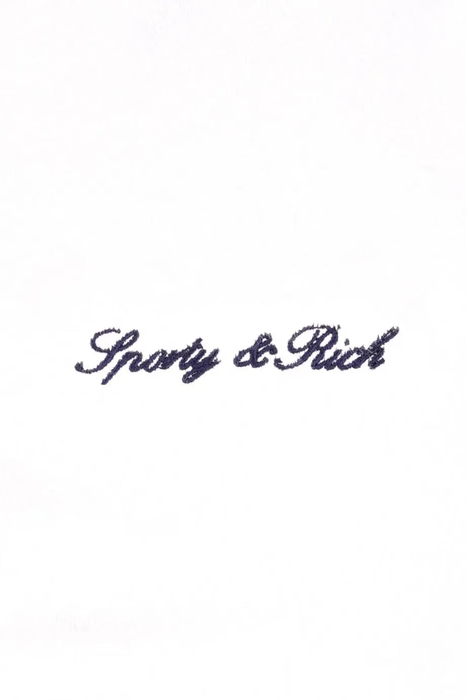 Sporty & Rich Signature Logo Terry Cotton Shorts in White