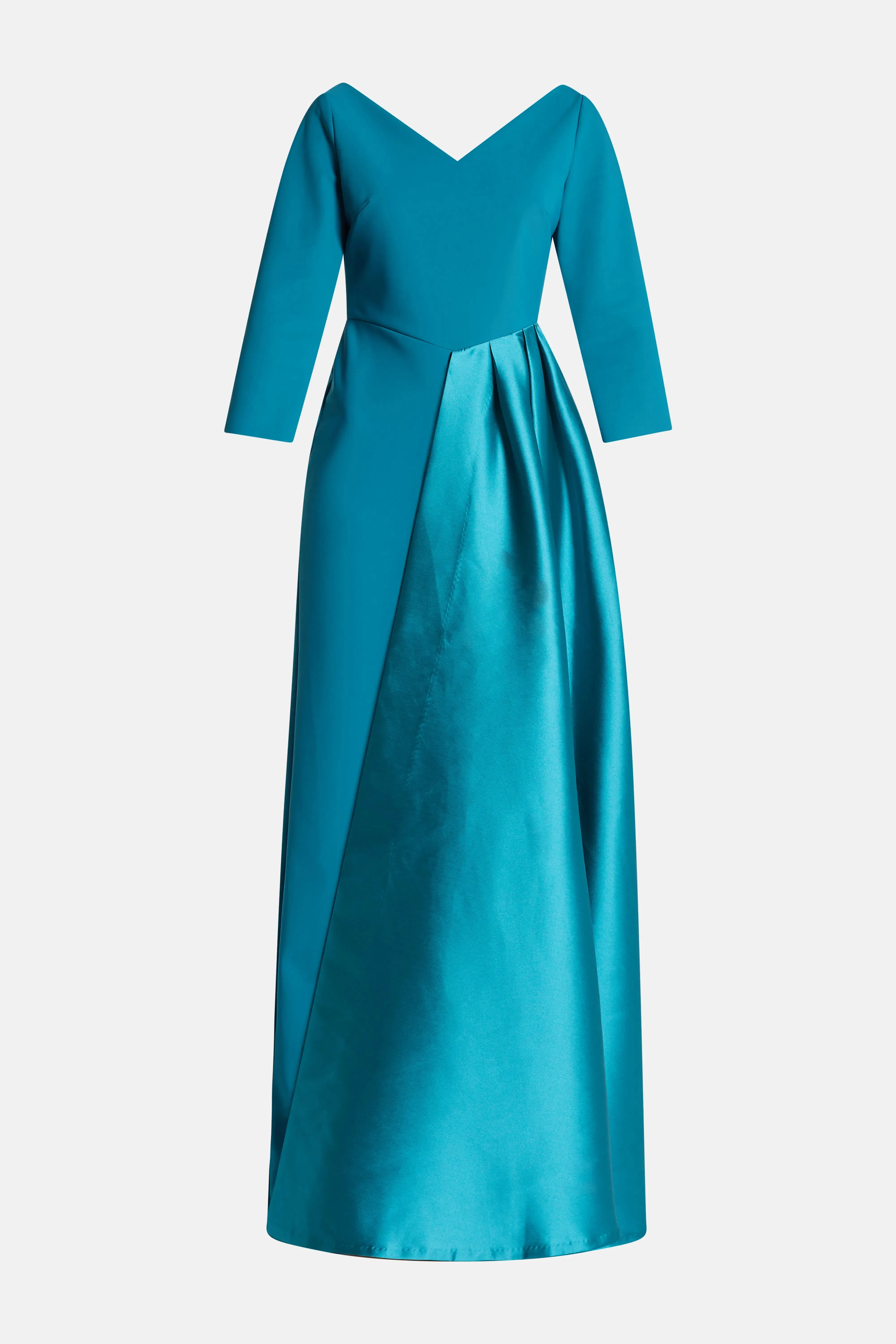 Greta Constantine V-Neck Evening Dress in Blue