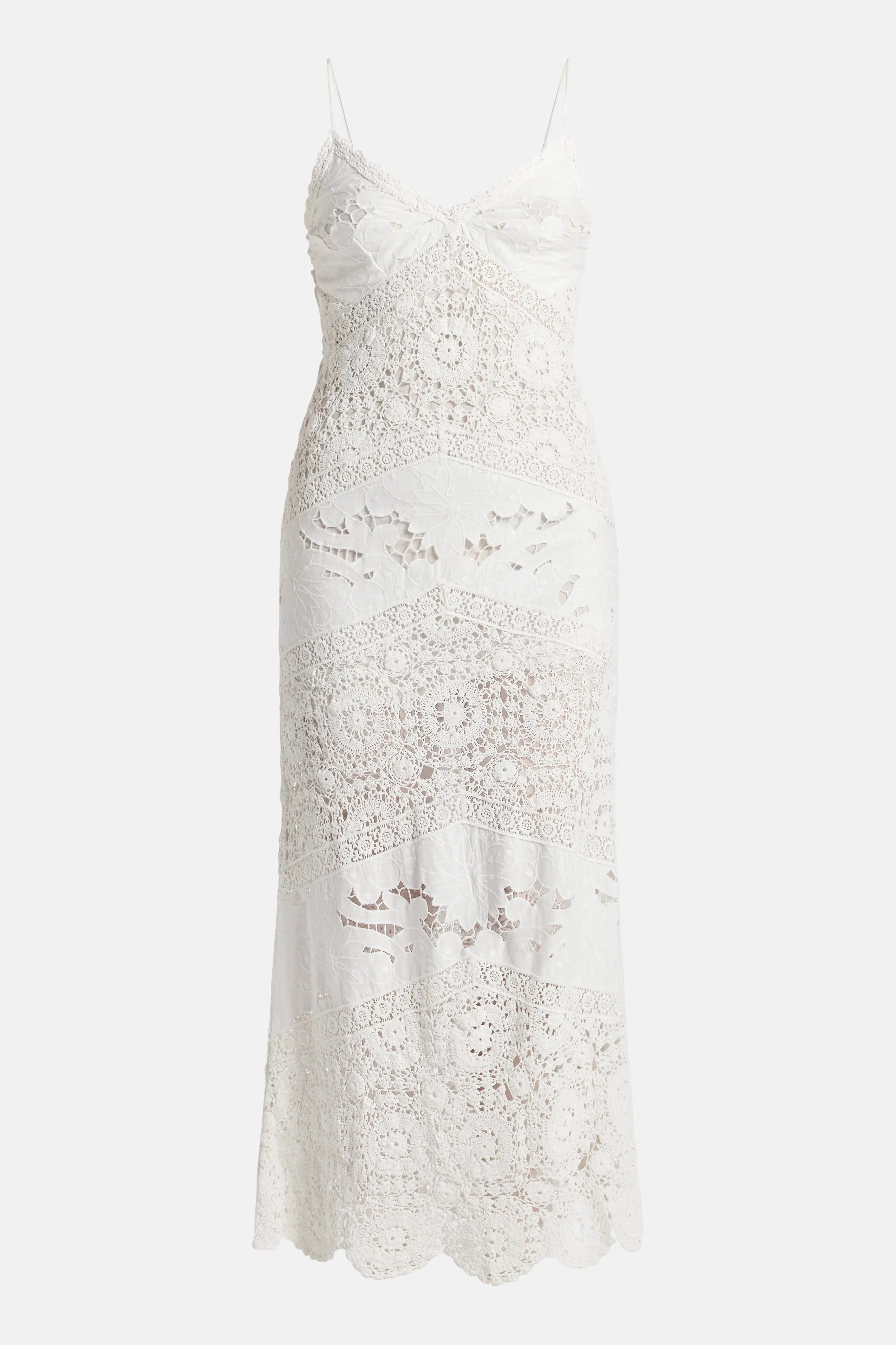 LoveShackFancy Revoires Sleeveless Cotton Maxi Dress in White
