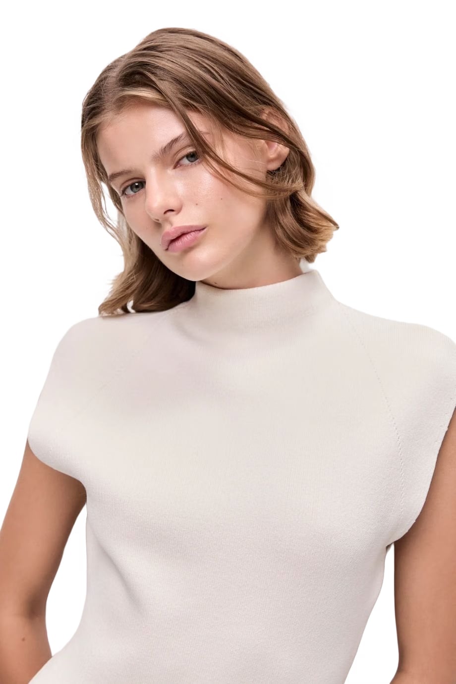 Aje Venetia Knit Midi Dress in White