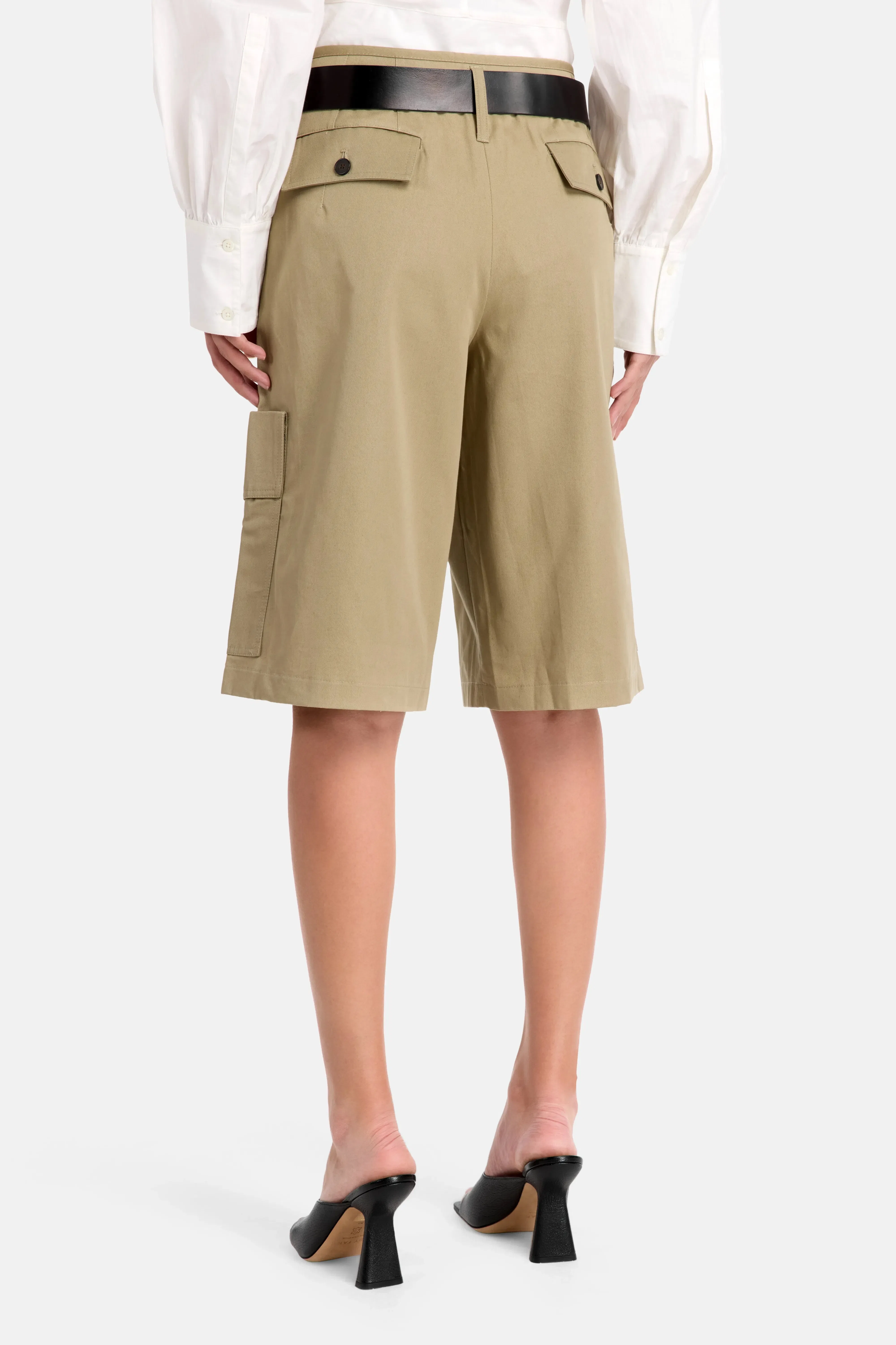 IRO Izyra Cotton Cargo Shorts in Beige