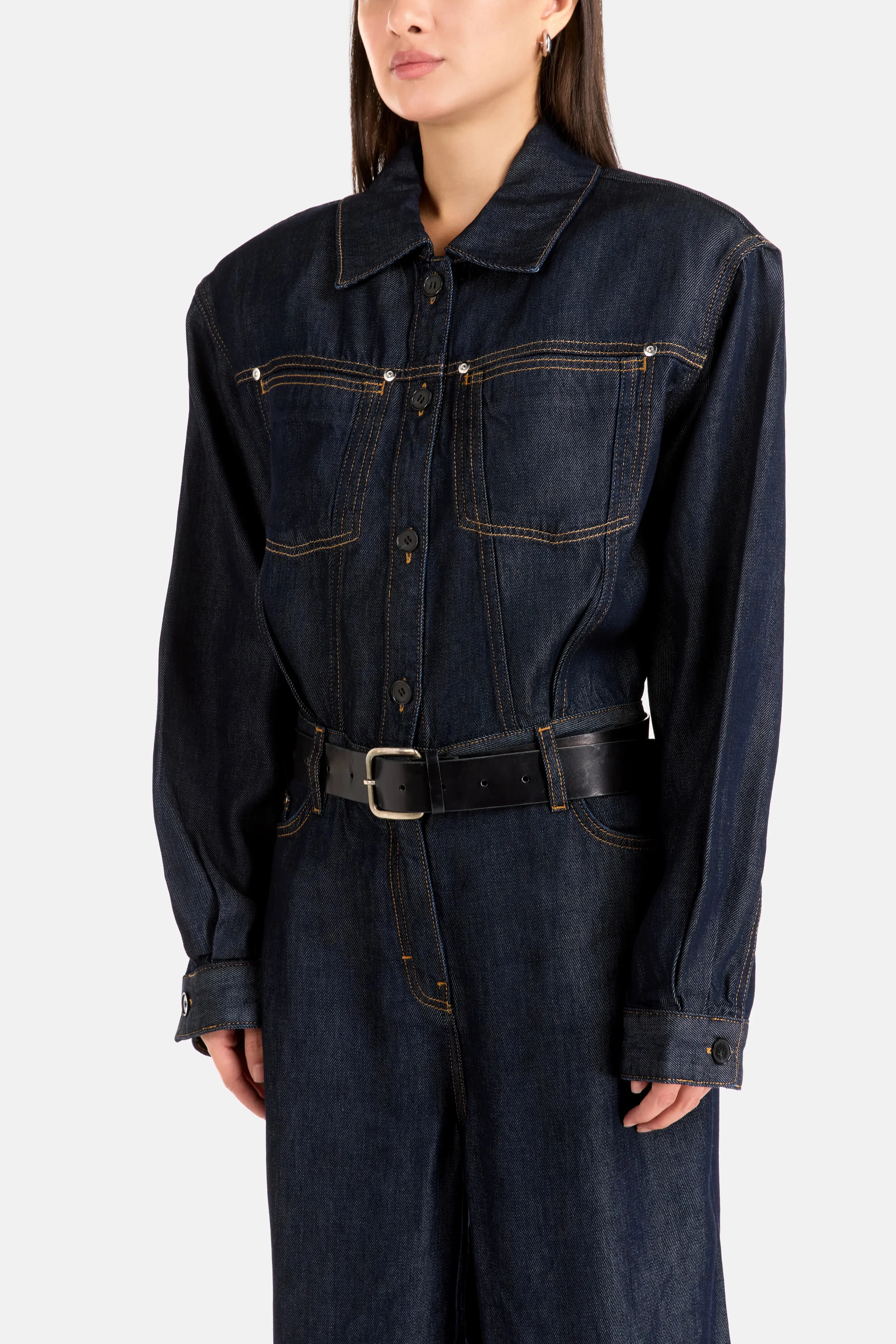 IRO Rafaele Denim Jumpsuit in Blue