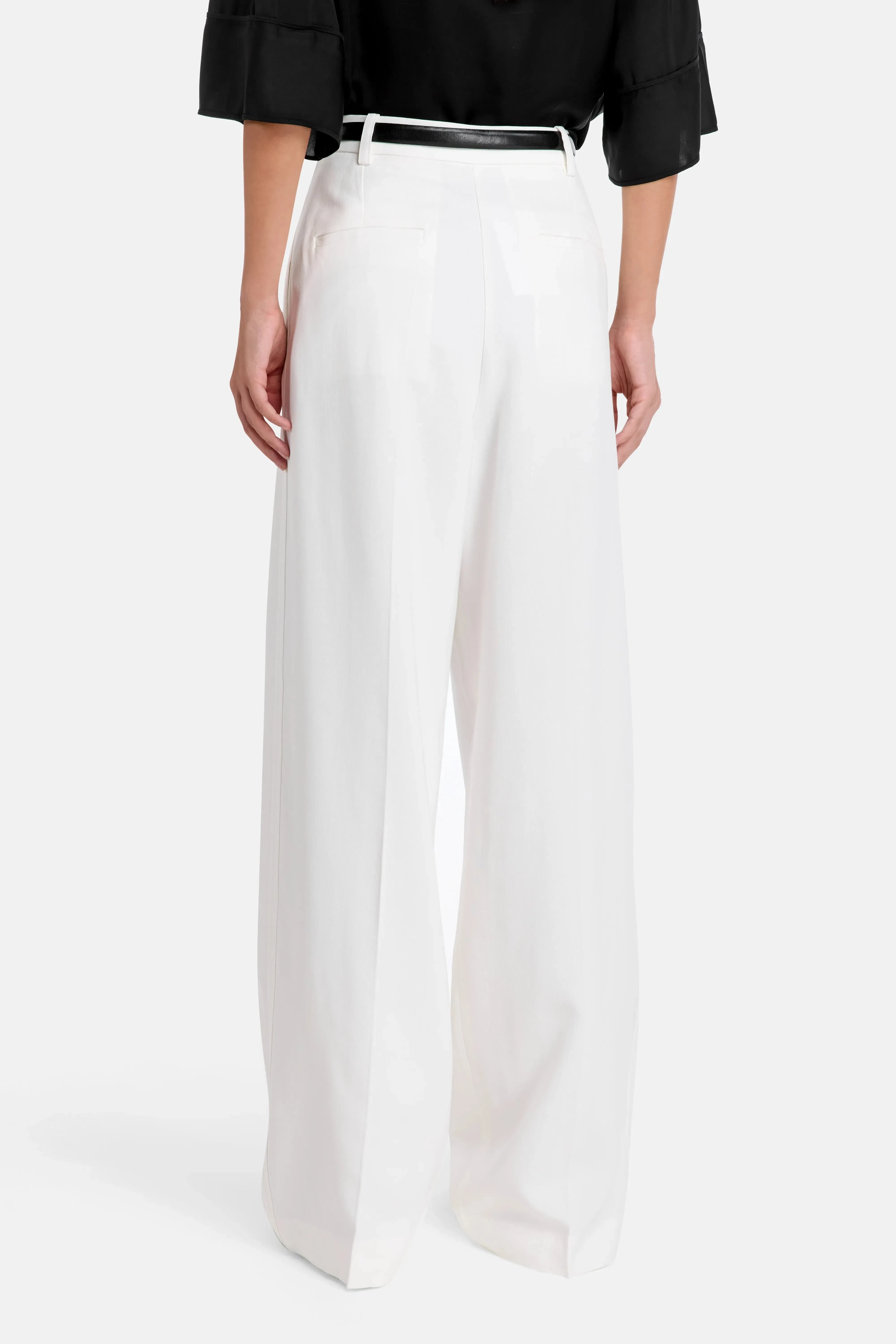 IRO Helis Wide Legged High Waisted Trousers in White