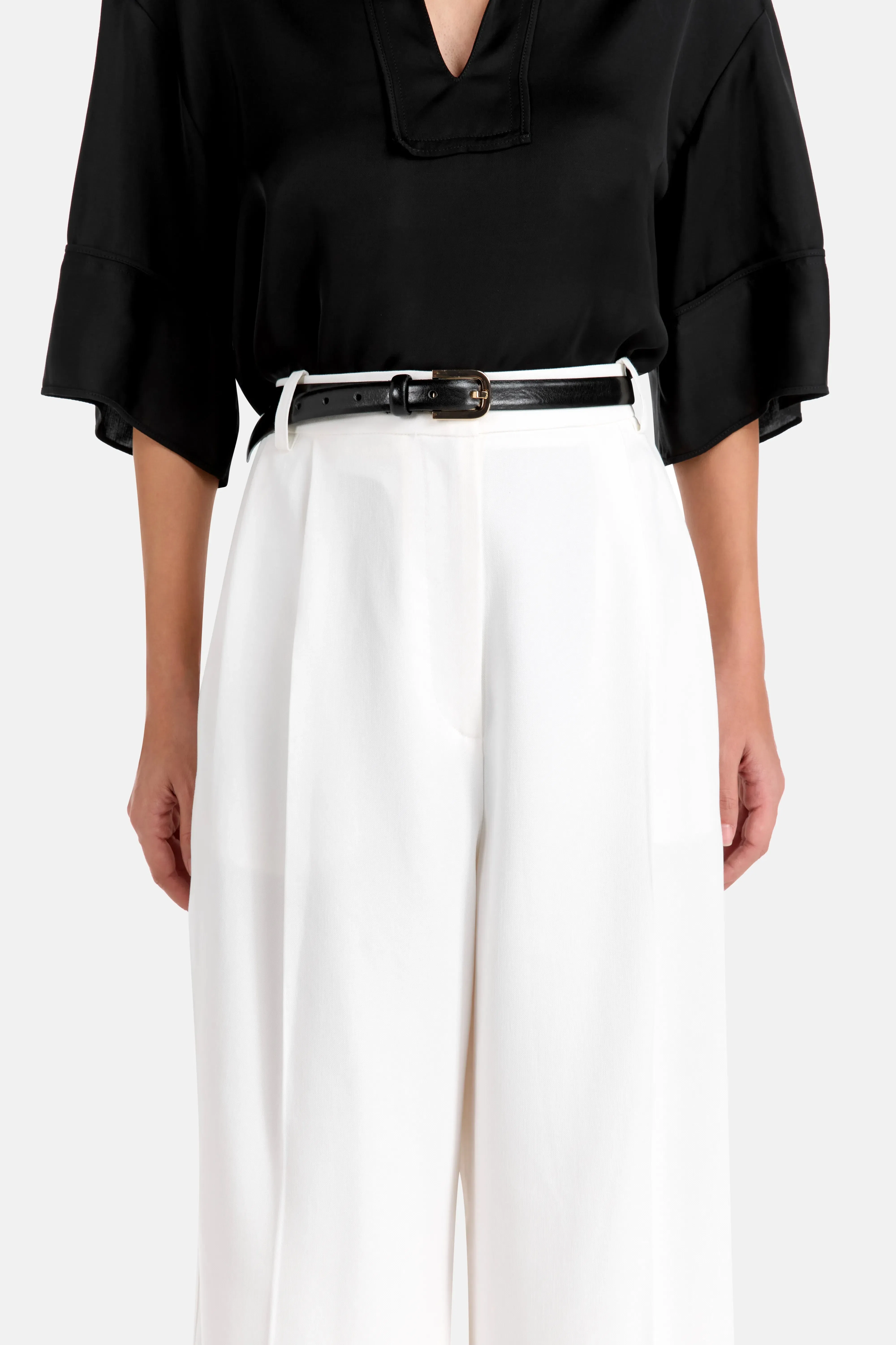 IRO Helis Wide Legged High Waisted Trousers in White