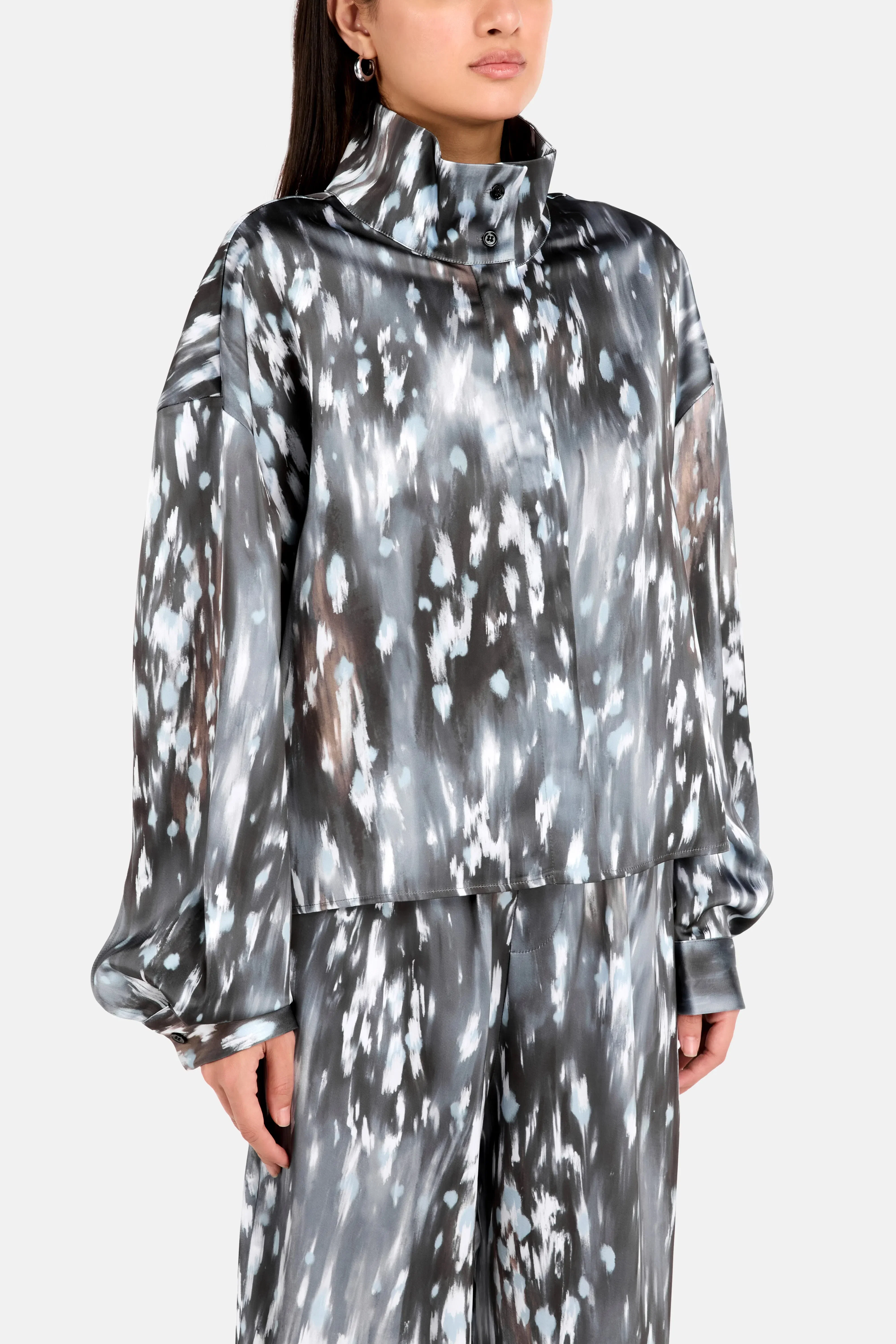 IRO Vannilia Patterned Blouse in Grey
