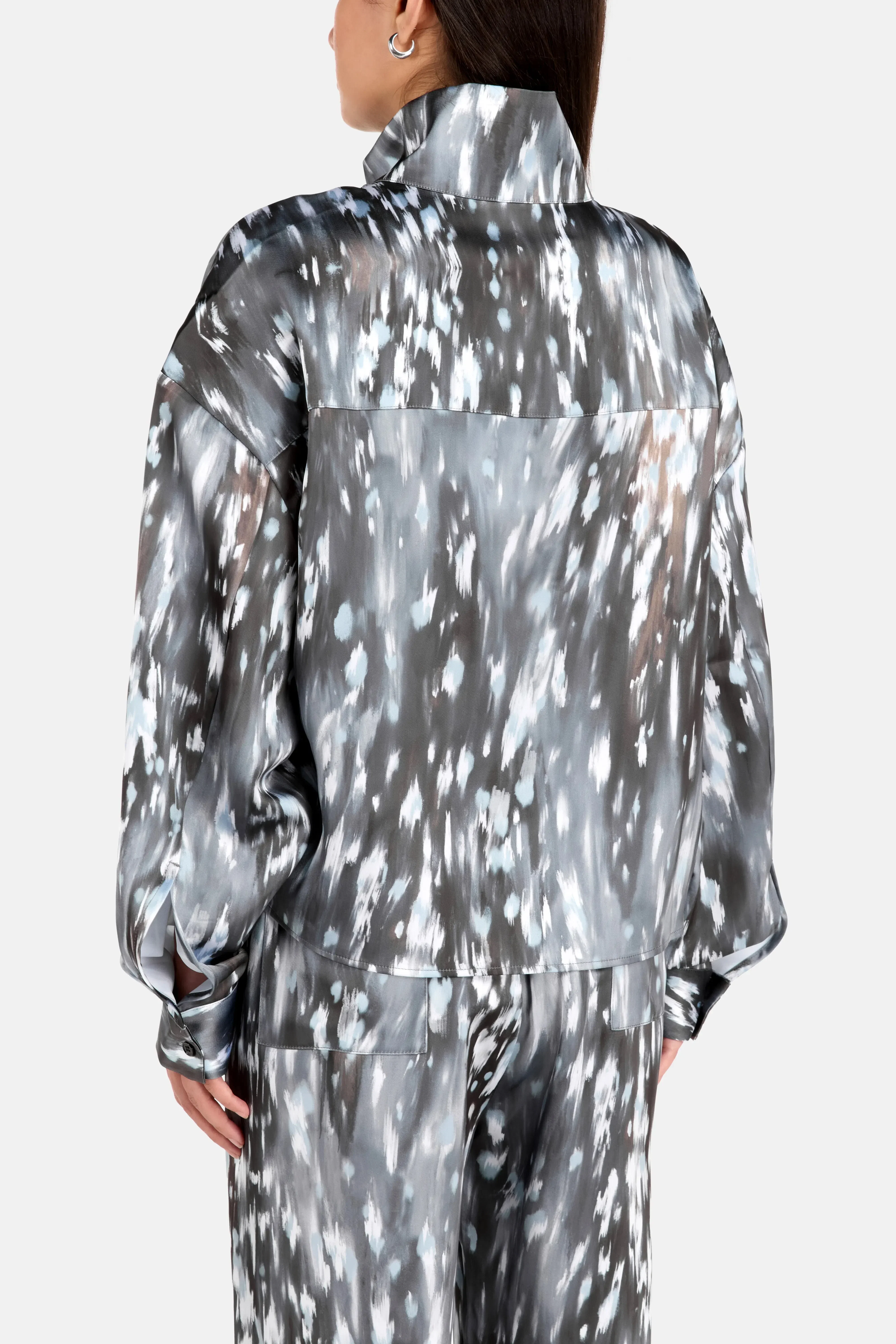 IRO Vannilia Patterned Blouse in Grey