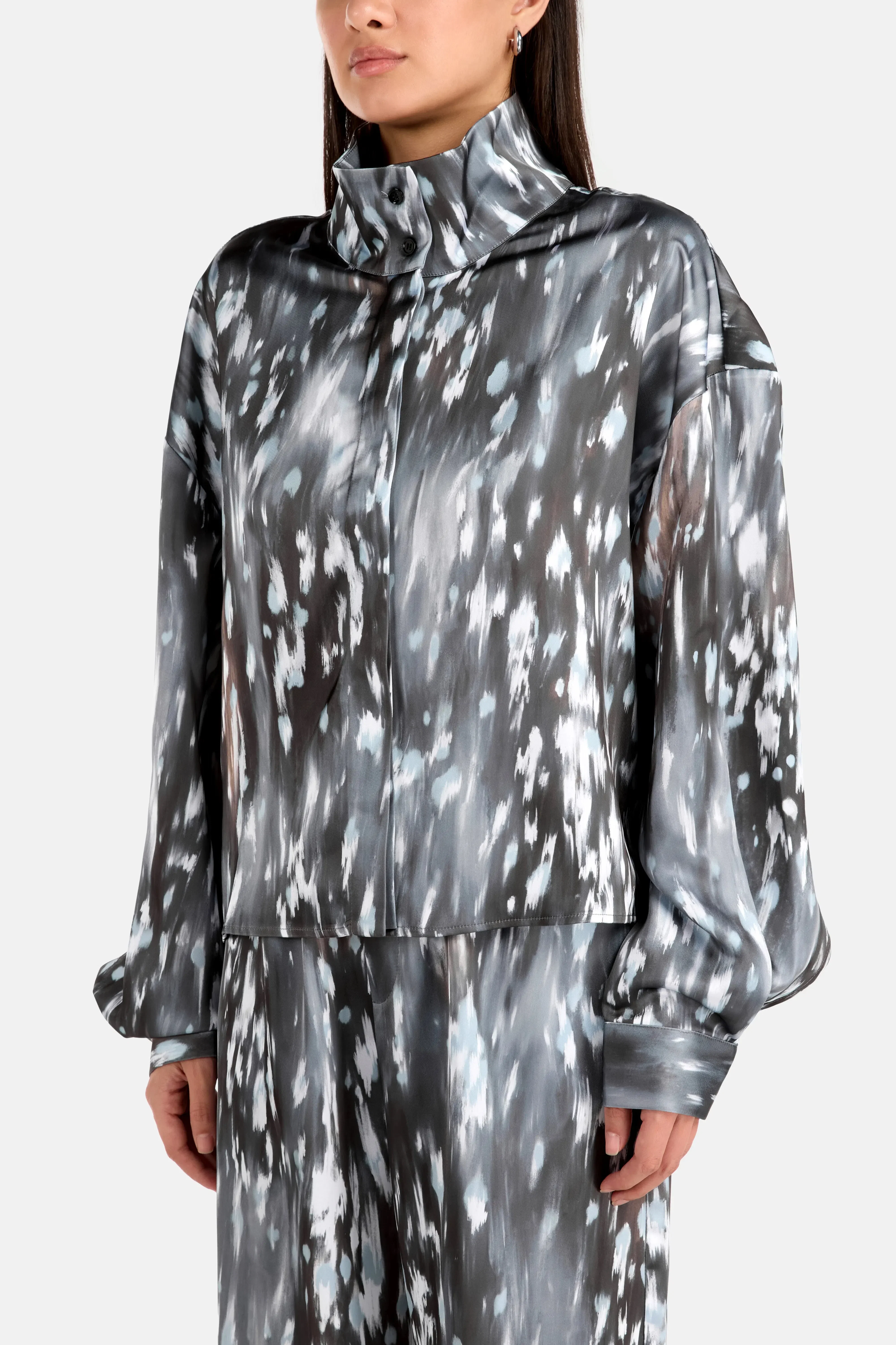 IRO Vannilia Patterned Blouse in Grey