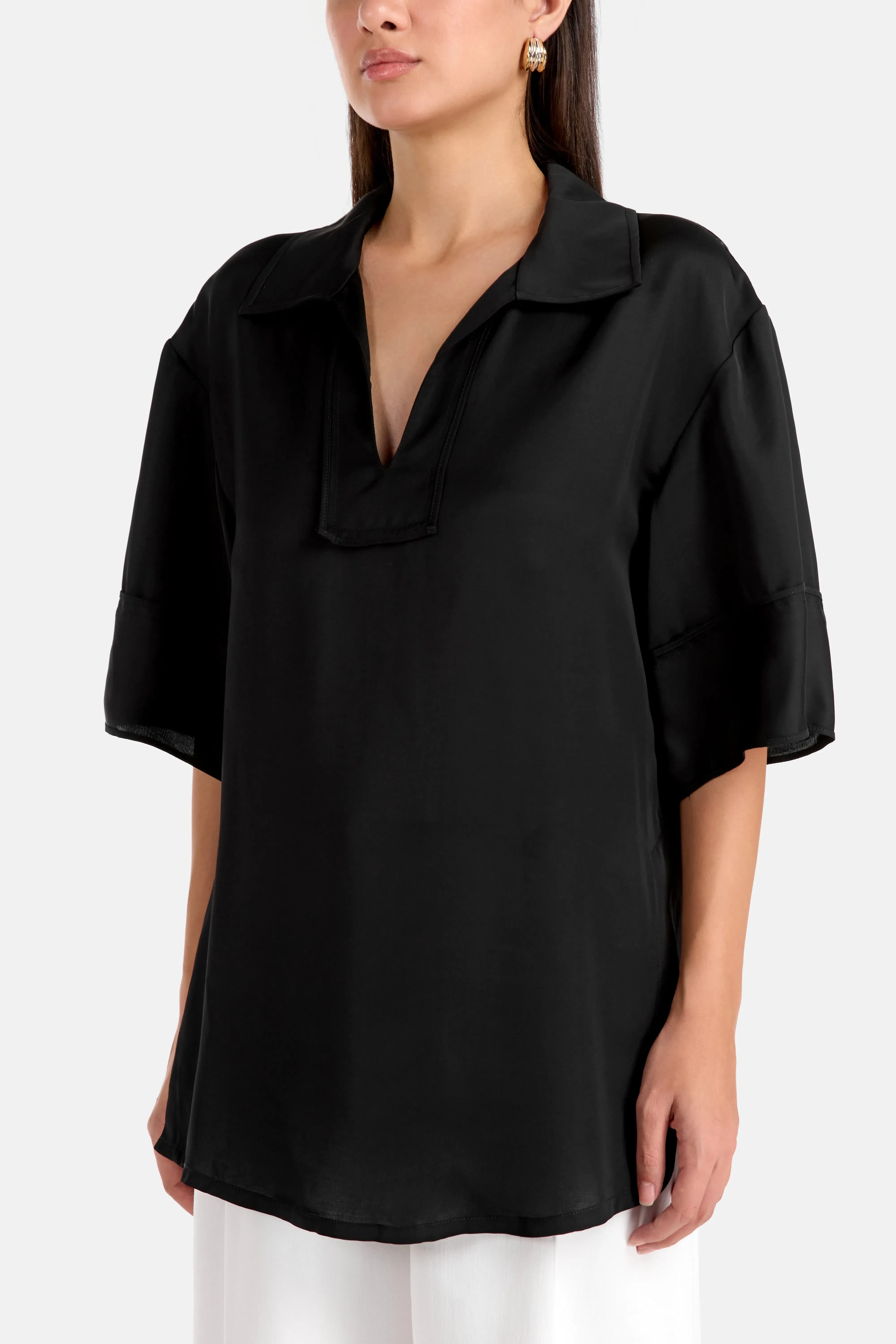 IRO Umini V Neck Blouse in Black