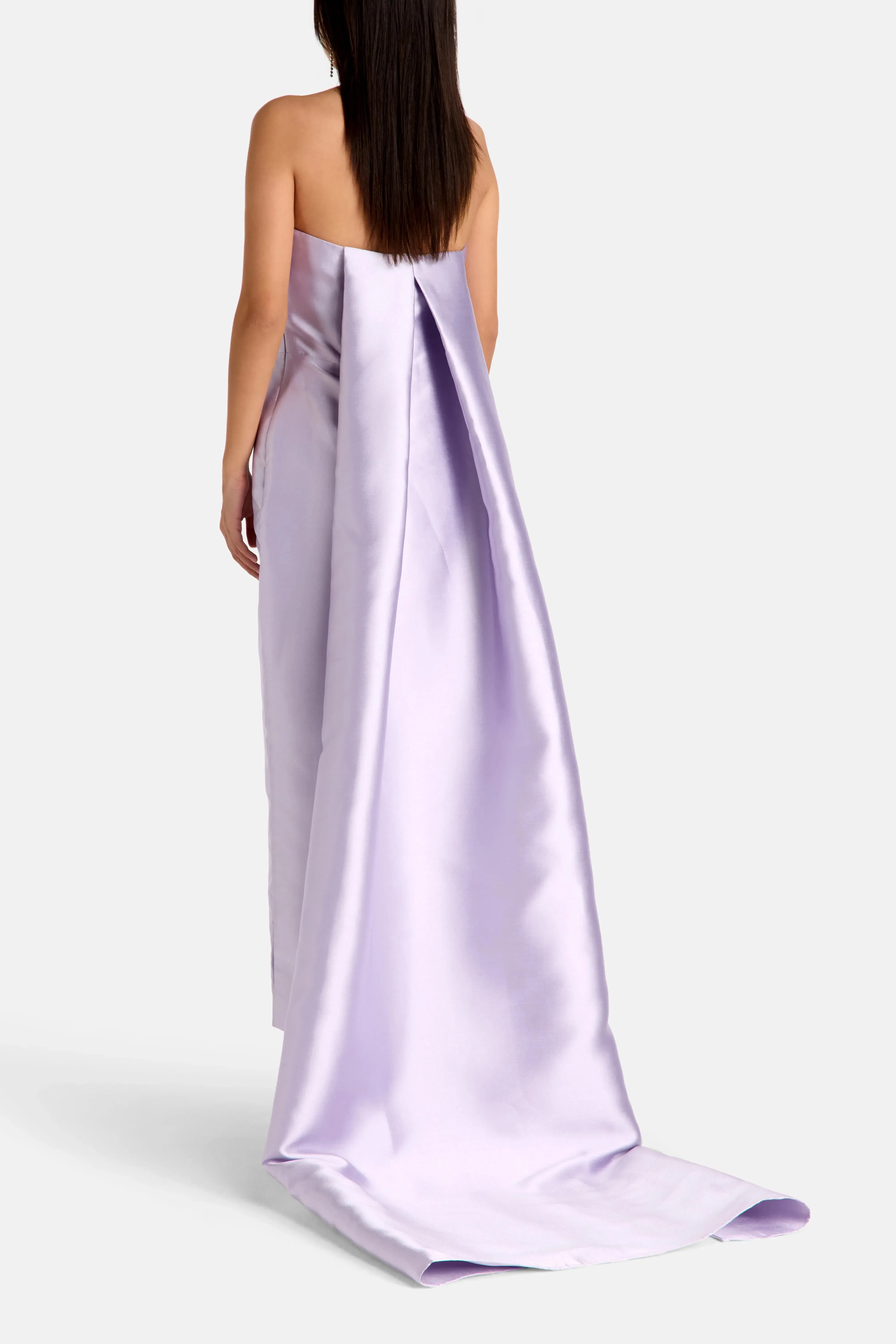 Solace London Kiki Midaxi Strapless Evening Gown in Purple