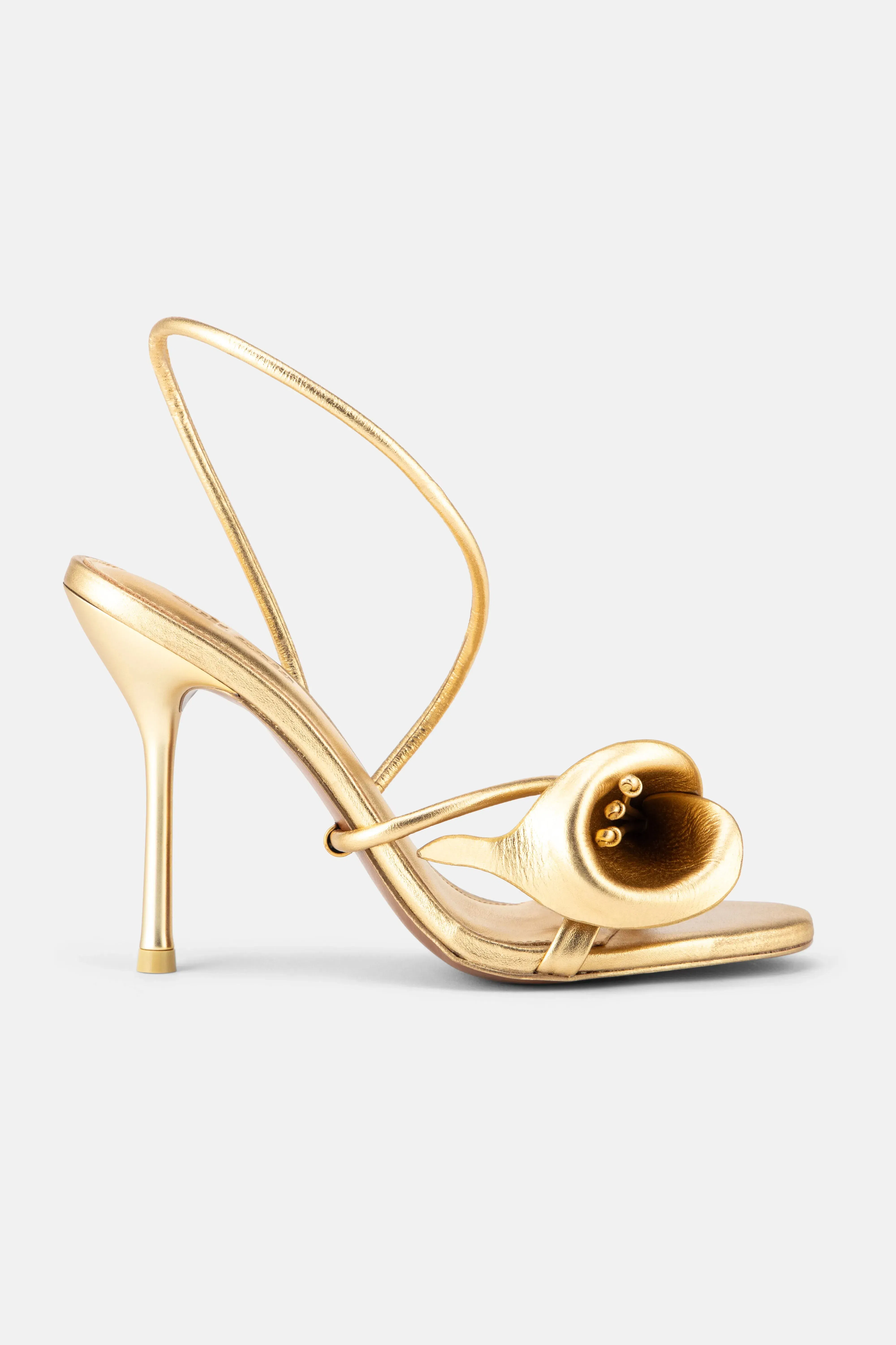 Cult Gaia Cassidy Lily Stiletto Heels in Gold