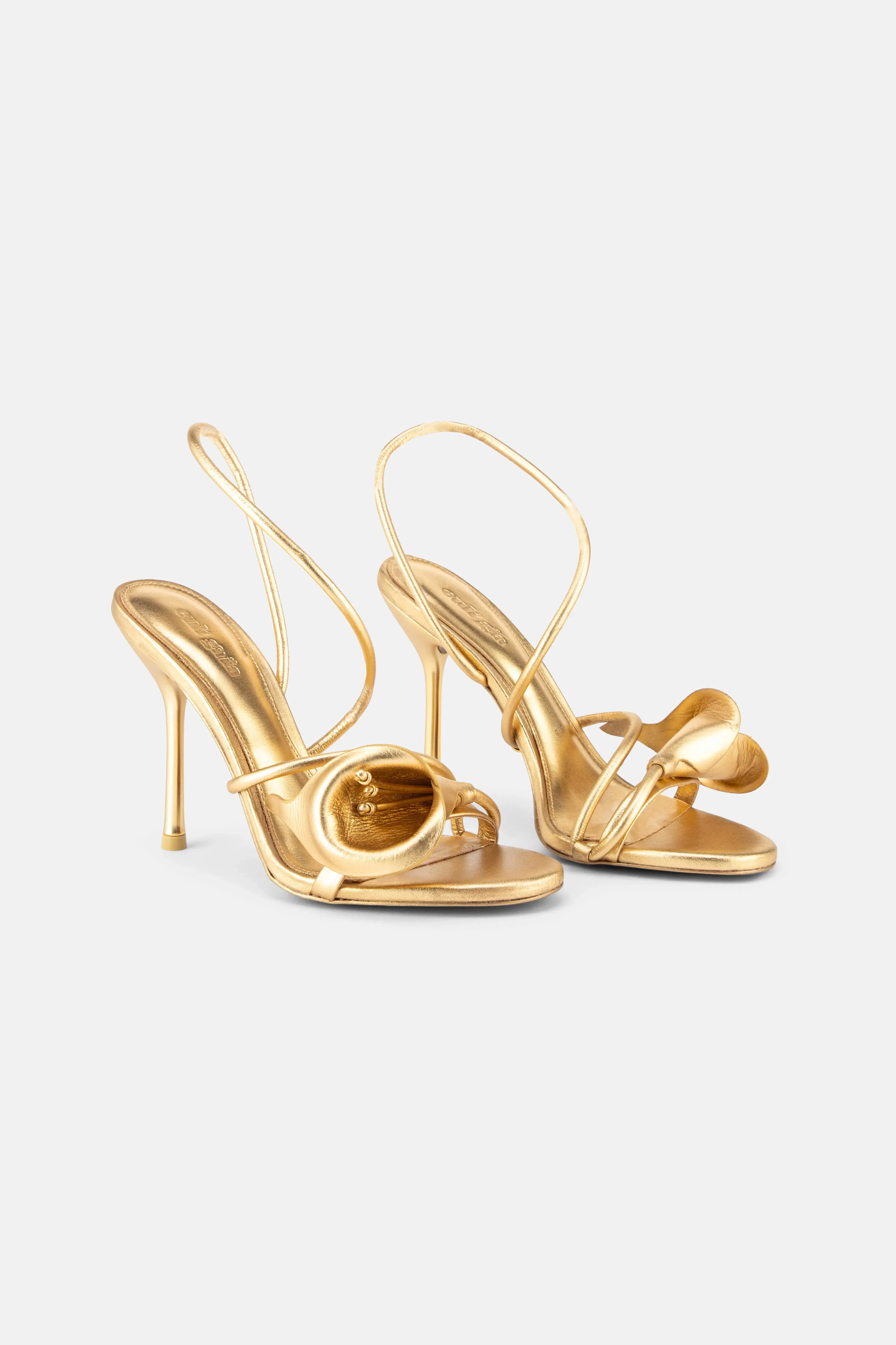Cult Gaia Cassidy Lily Stiletto Heels in Gold