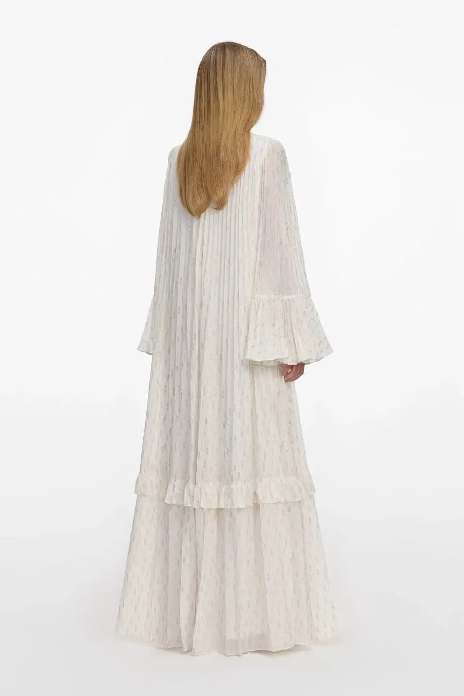 Self-Portrait Chiffon Evening Dress in Cream