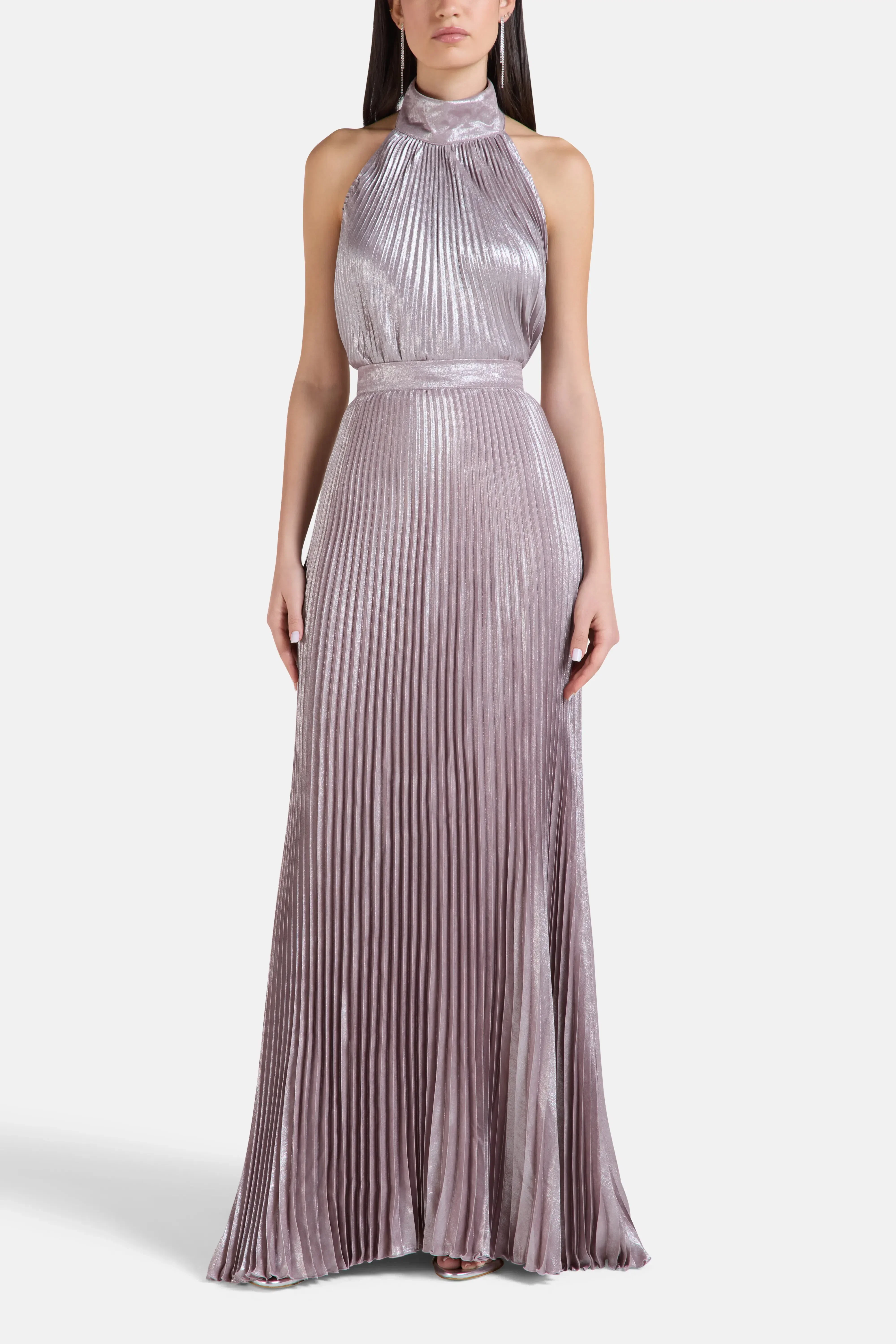 L'IDÉE Gala Pleated Maxi Skirt in Pink