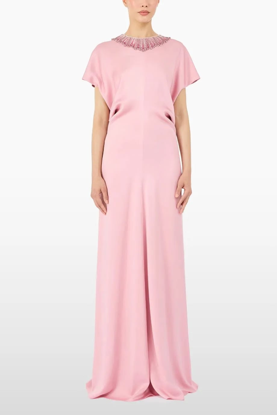 Jenny Packham Novak Embellished Evening Dress in Pink