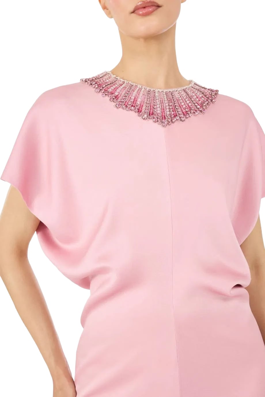 Jenny Packham Novak Embellished Evening Dress in Pink