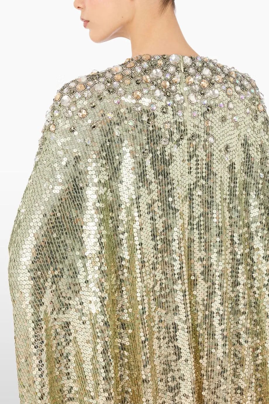 Jenny Packham Fontaine Embellished Evening Dress in Green