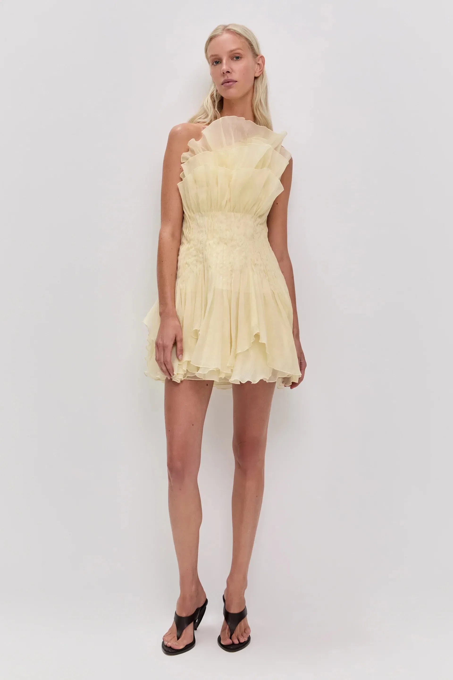 Aje Nisha Sleeveless Mini Dress in Yellow