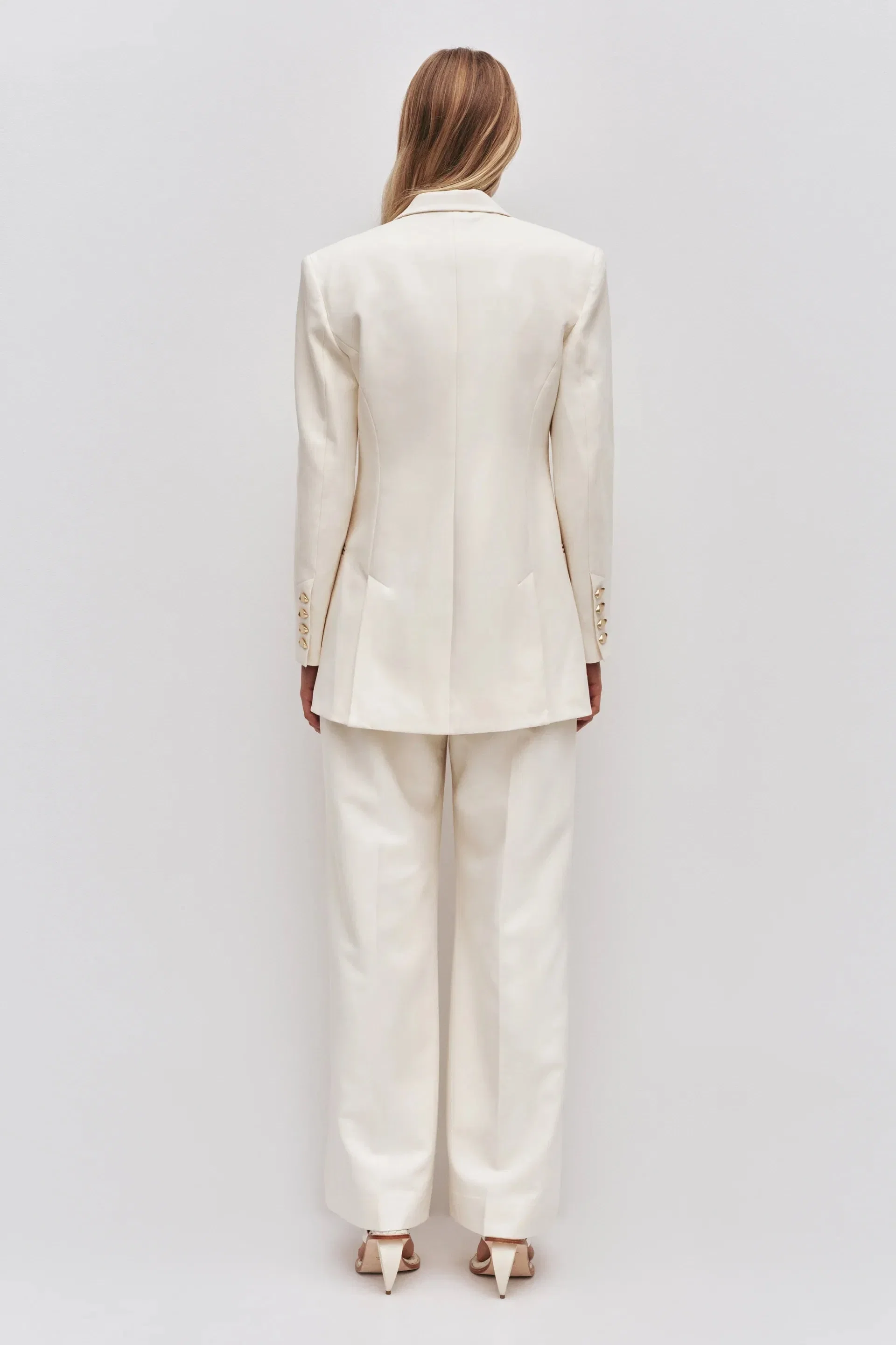 Aje Vortex Wide Legged Trousers in Cream