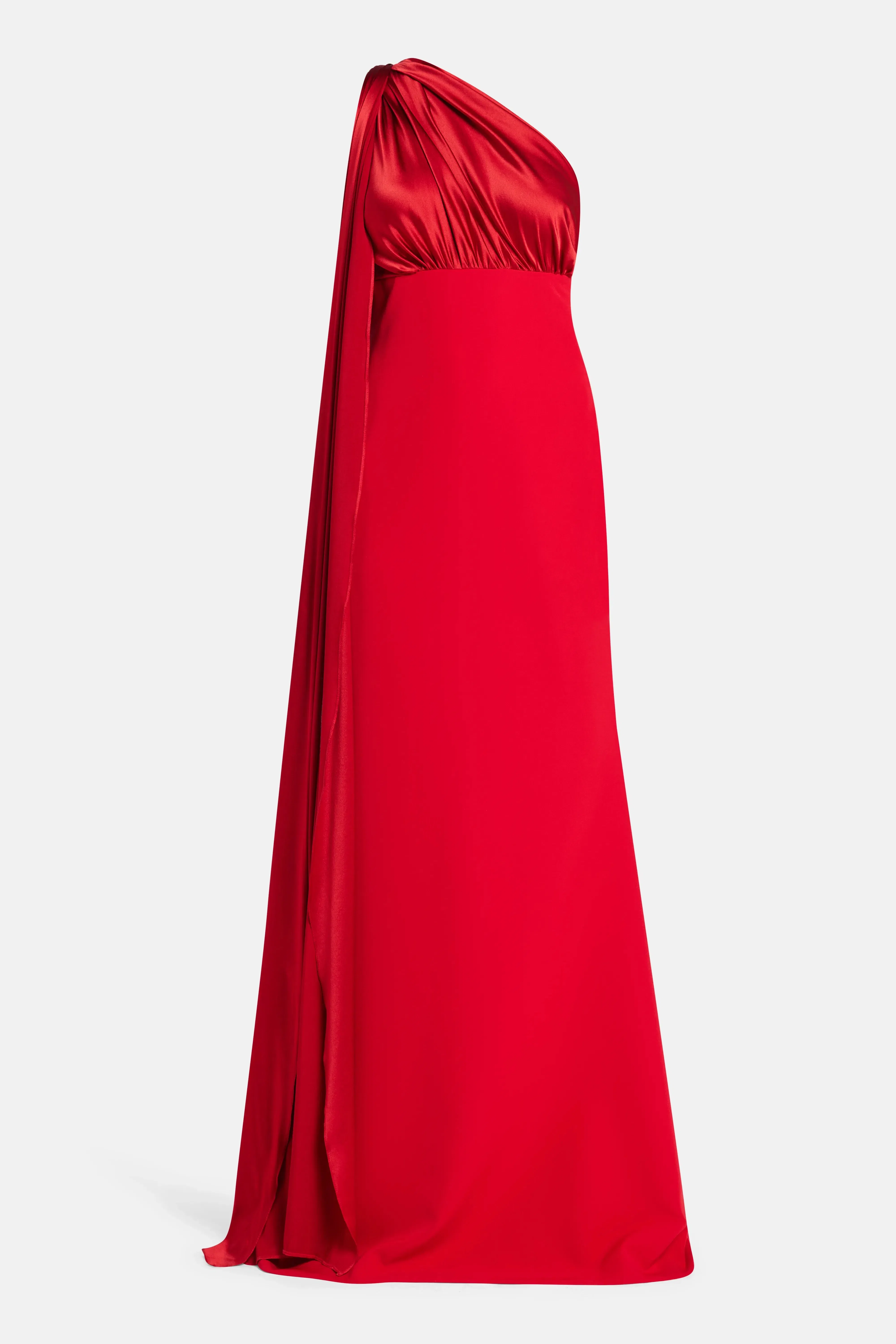 Rhea Costa Saira One Shoulder Maxi Dress in Red