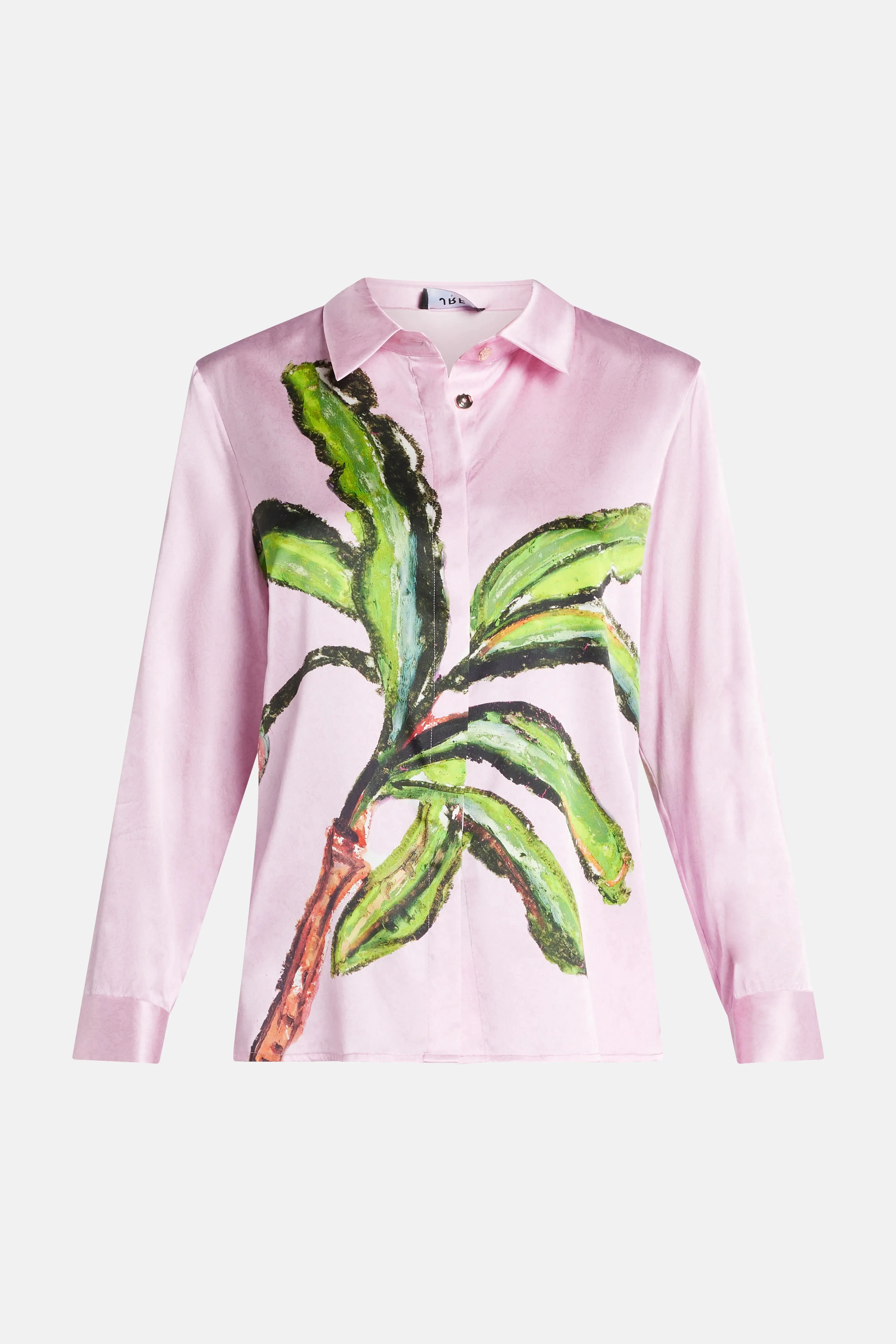 Jessica Russell Flint Kumulau Classic Silk Shirt in Pink