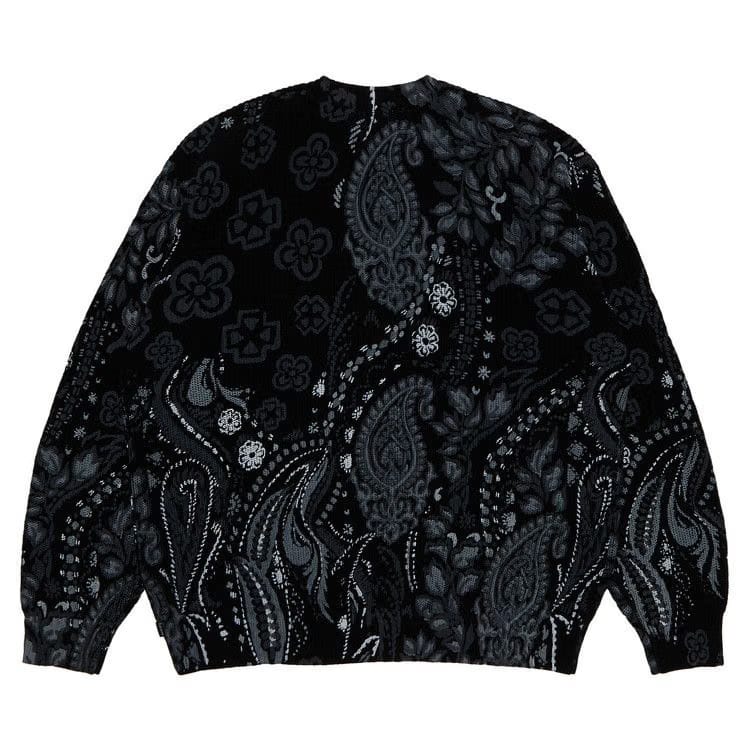 Supreme Printed Paisley Sweater Black