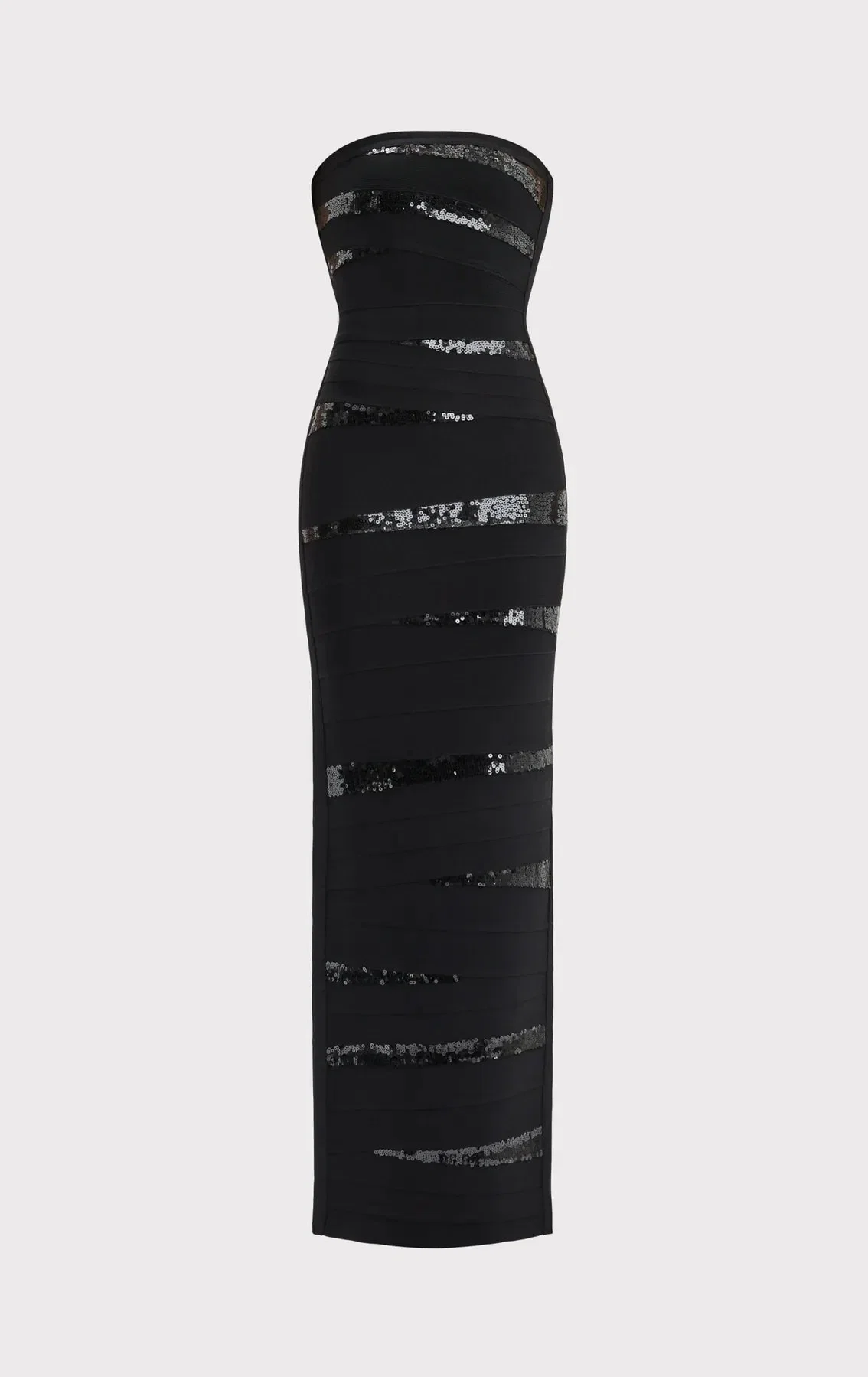 Hervé Léger Chiara Bandage Knit Maxi Dress in Black