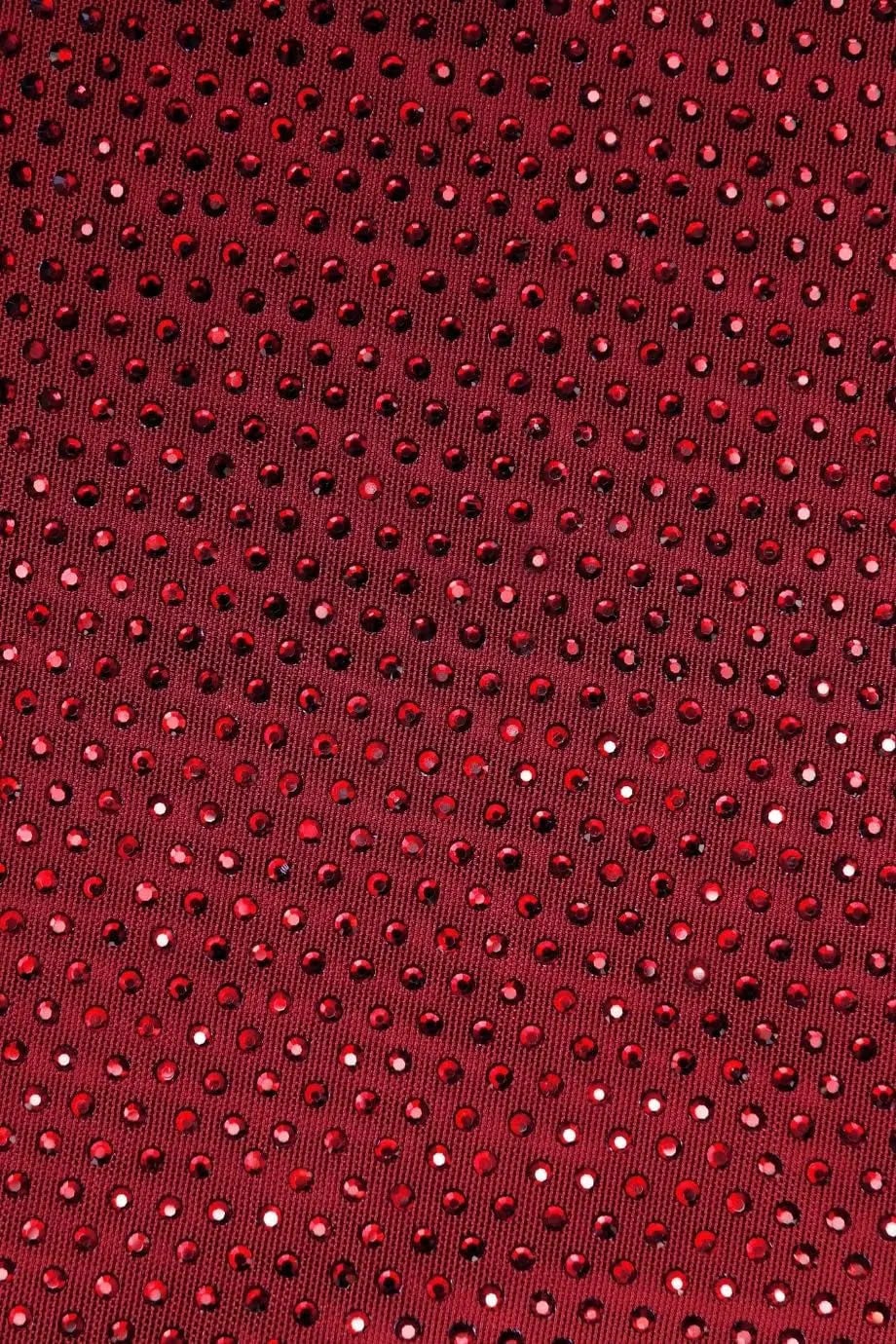 Self-Portrait Rhinestone Drape Evening Dress in Burgundy