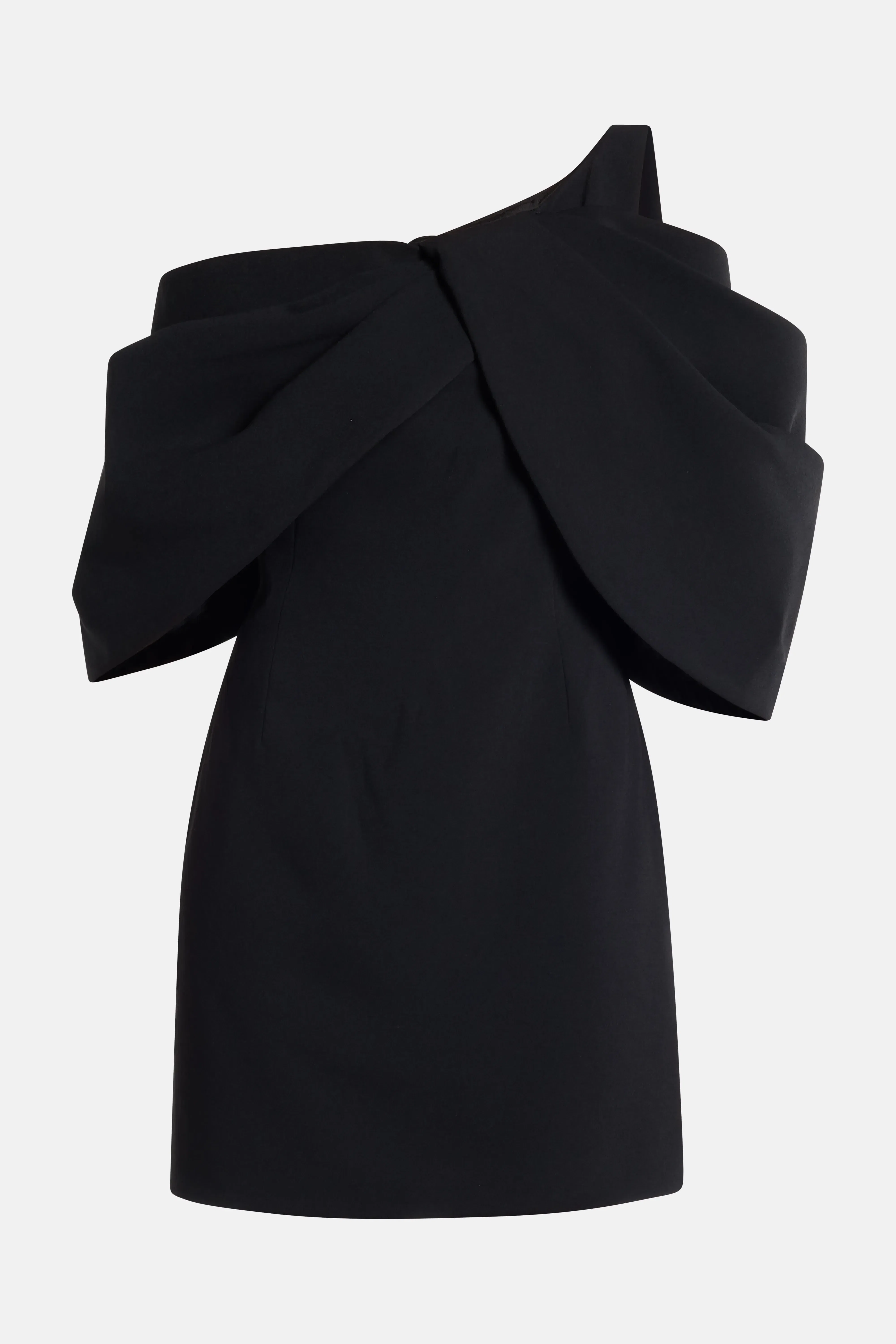 Solace London Thelma One Shoulder Mini Dress in Black