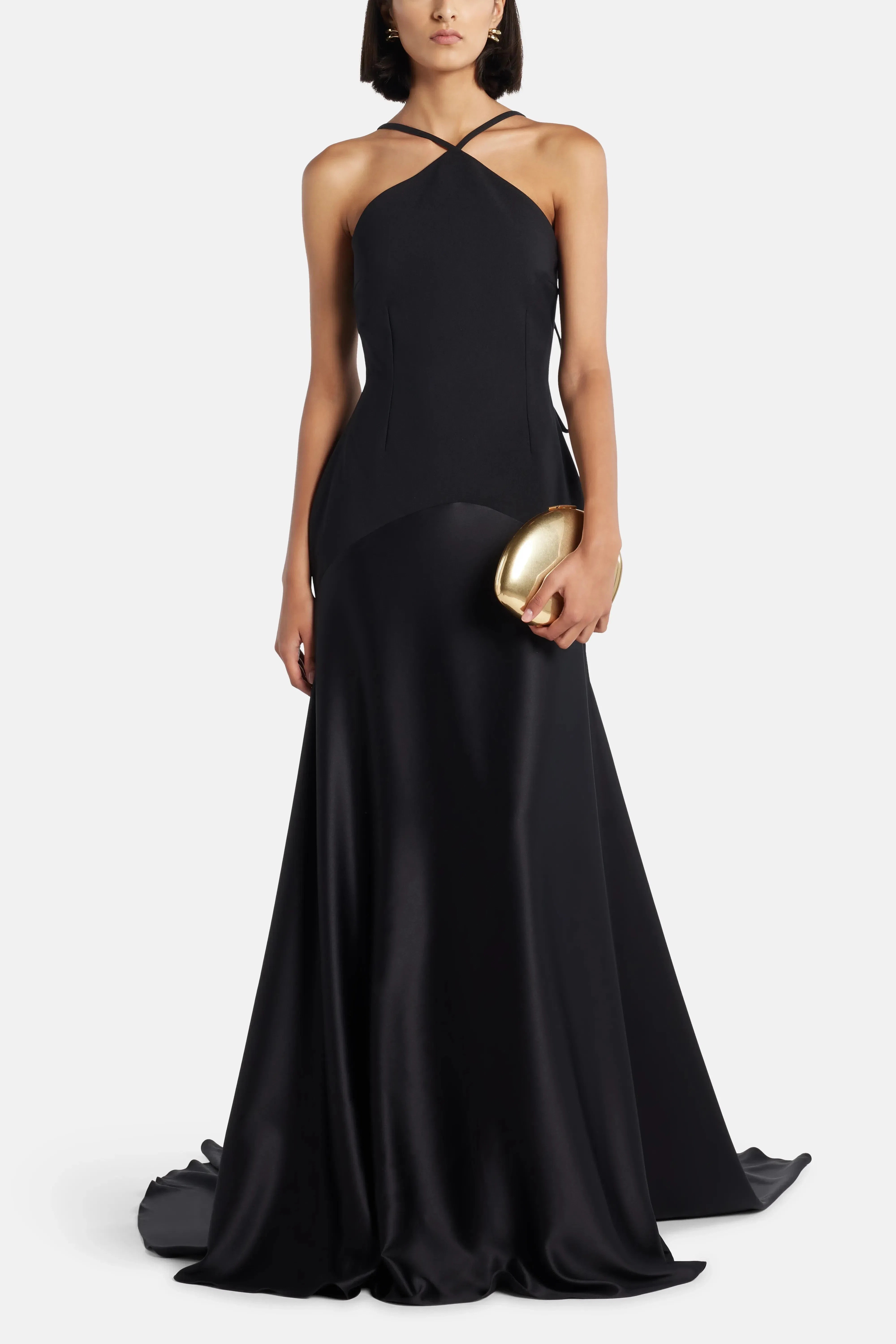 Solace London Florie Evening Gown in Black