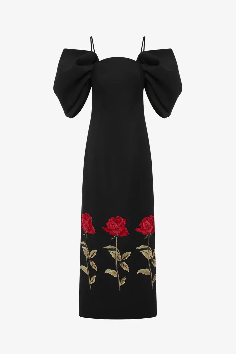 Leo Lin Arabella Embroidered Maxi Dress - Ebony