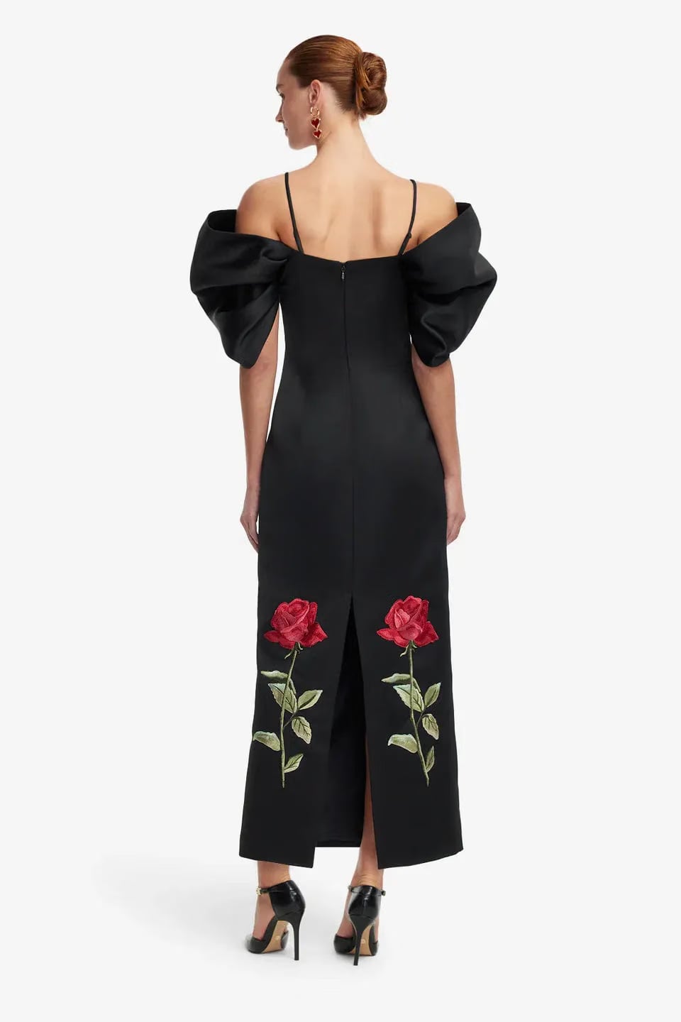 Leo Lin Arabella Embroidered Maxi Dress - Ebony