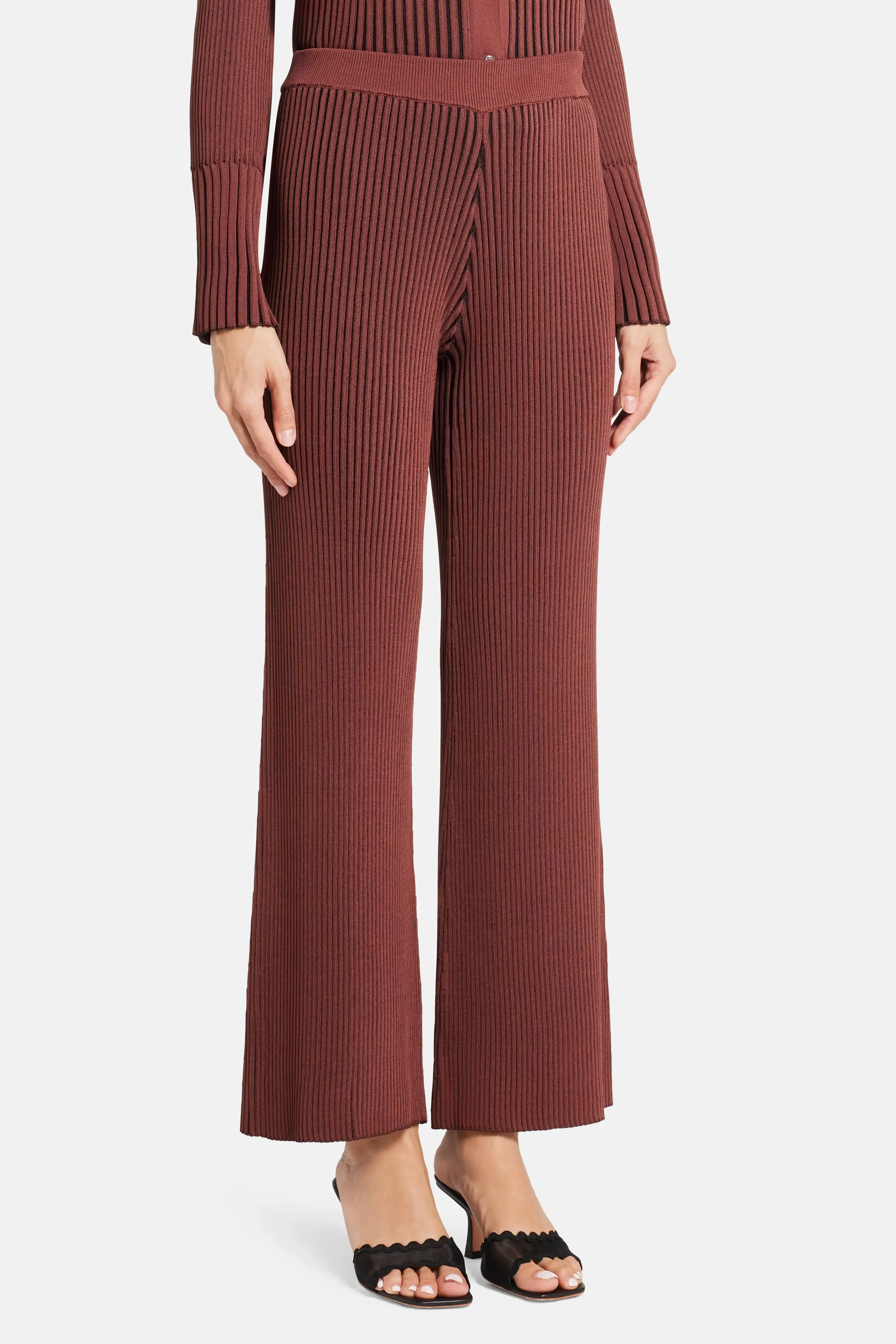 Simon Miller Val Knit Trousers in Brown
