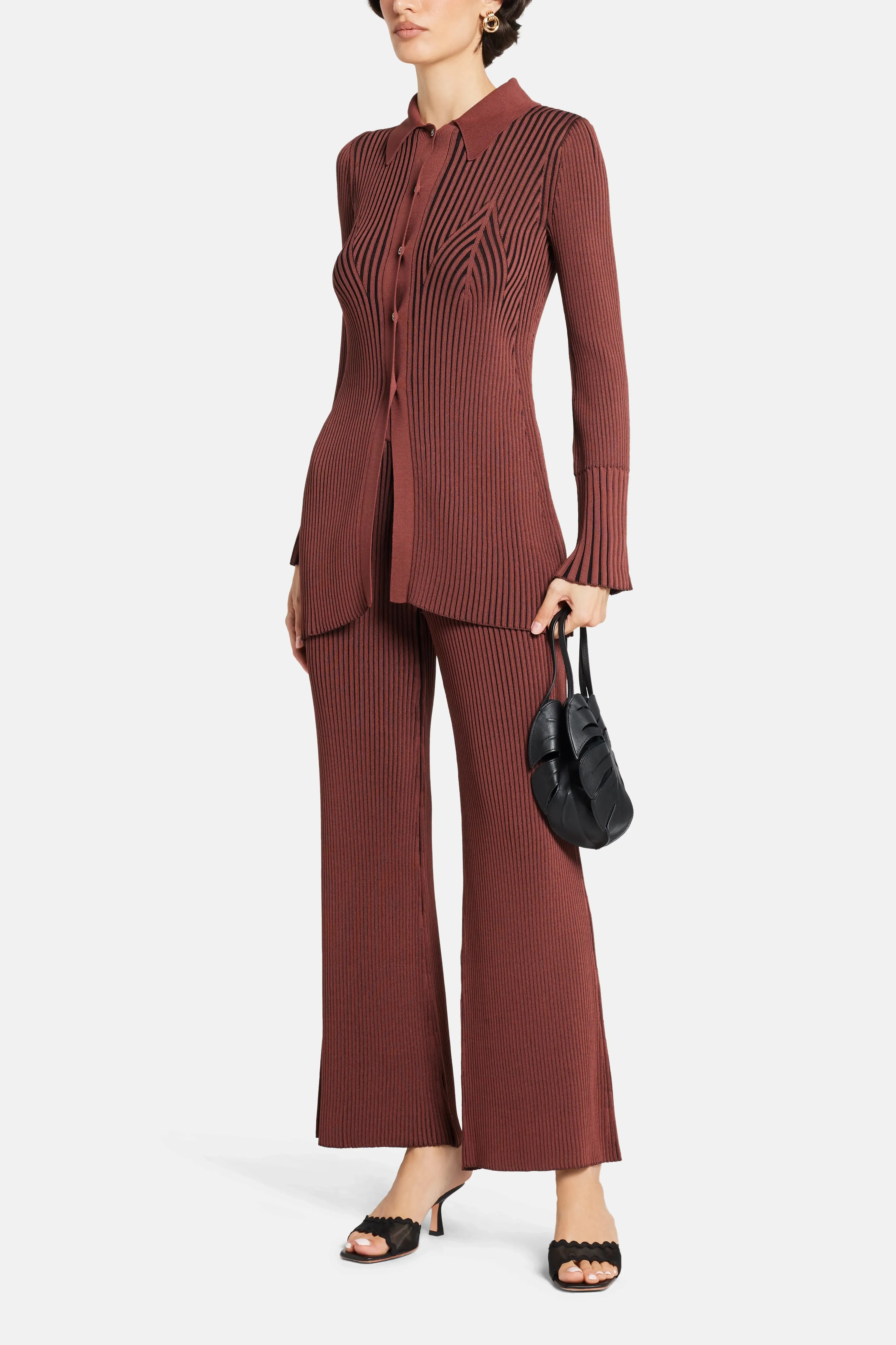 Simon Miller Val Knit Trousers in Brown