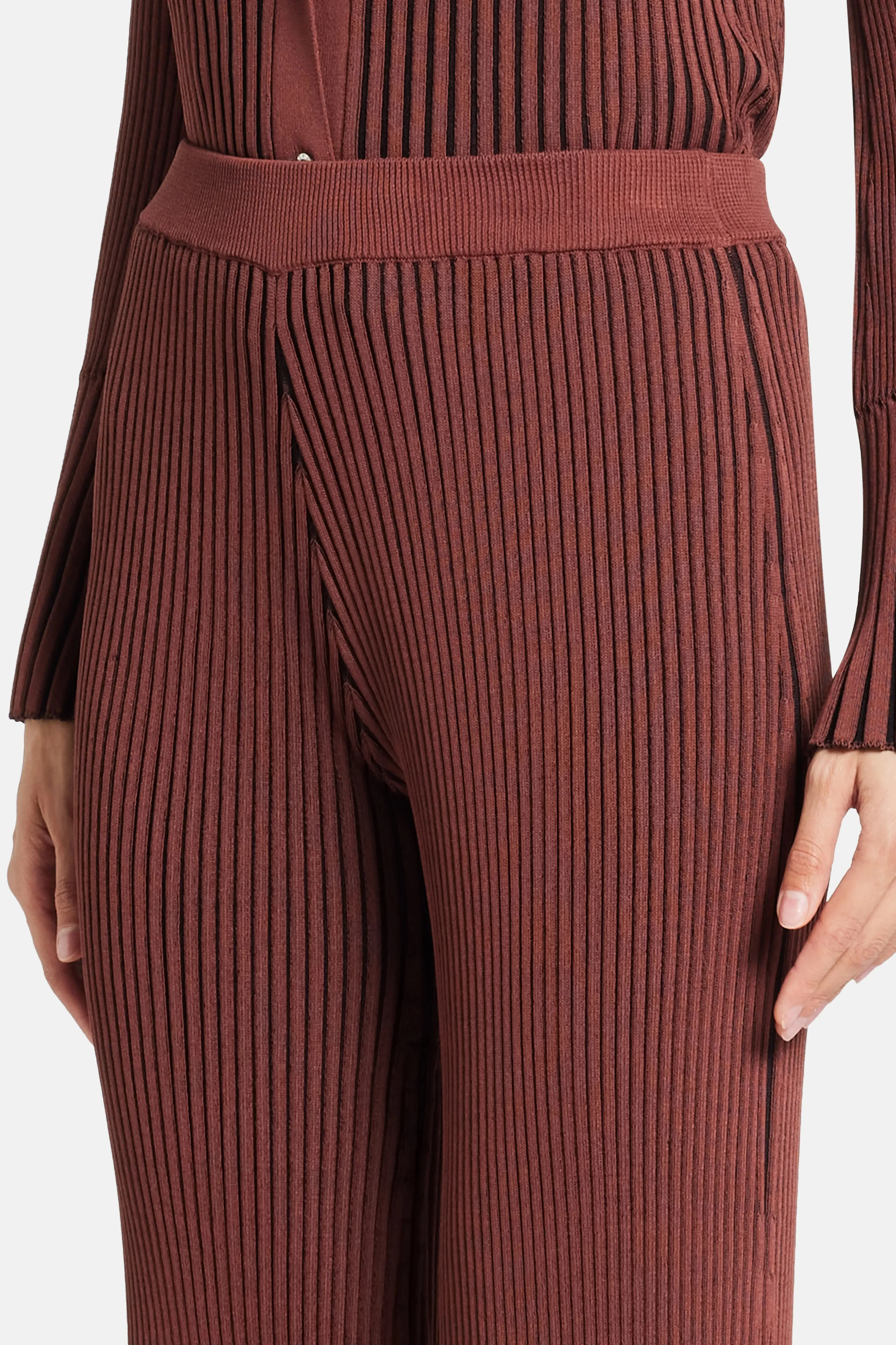 Simon Miller Val Knit Trousers in Brown