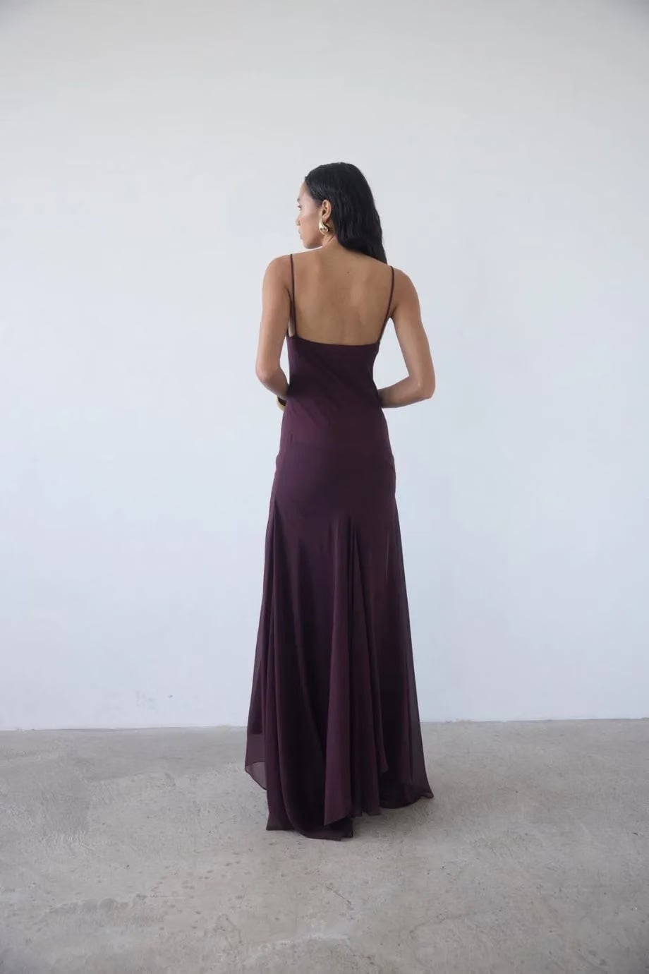 De La Vali Attica Sleevleess Maxi Dress in Burgundy
