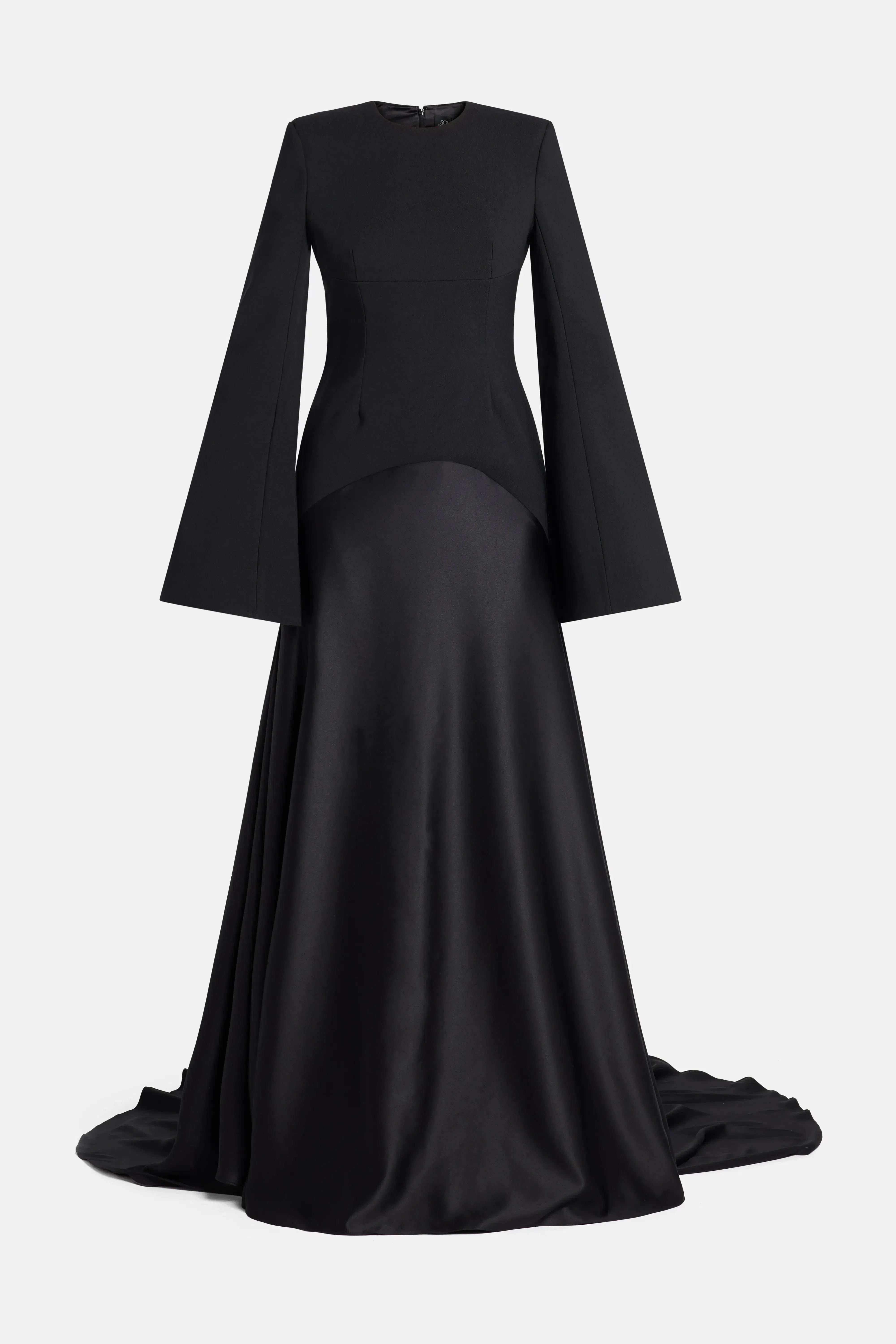 Solace London Claudine Evening Gown in Black