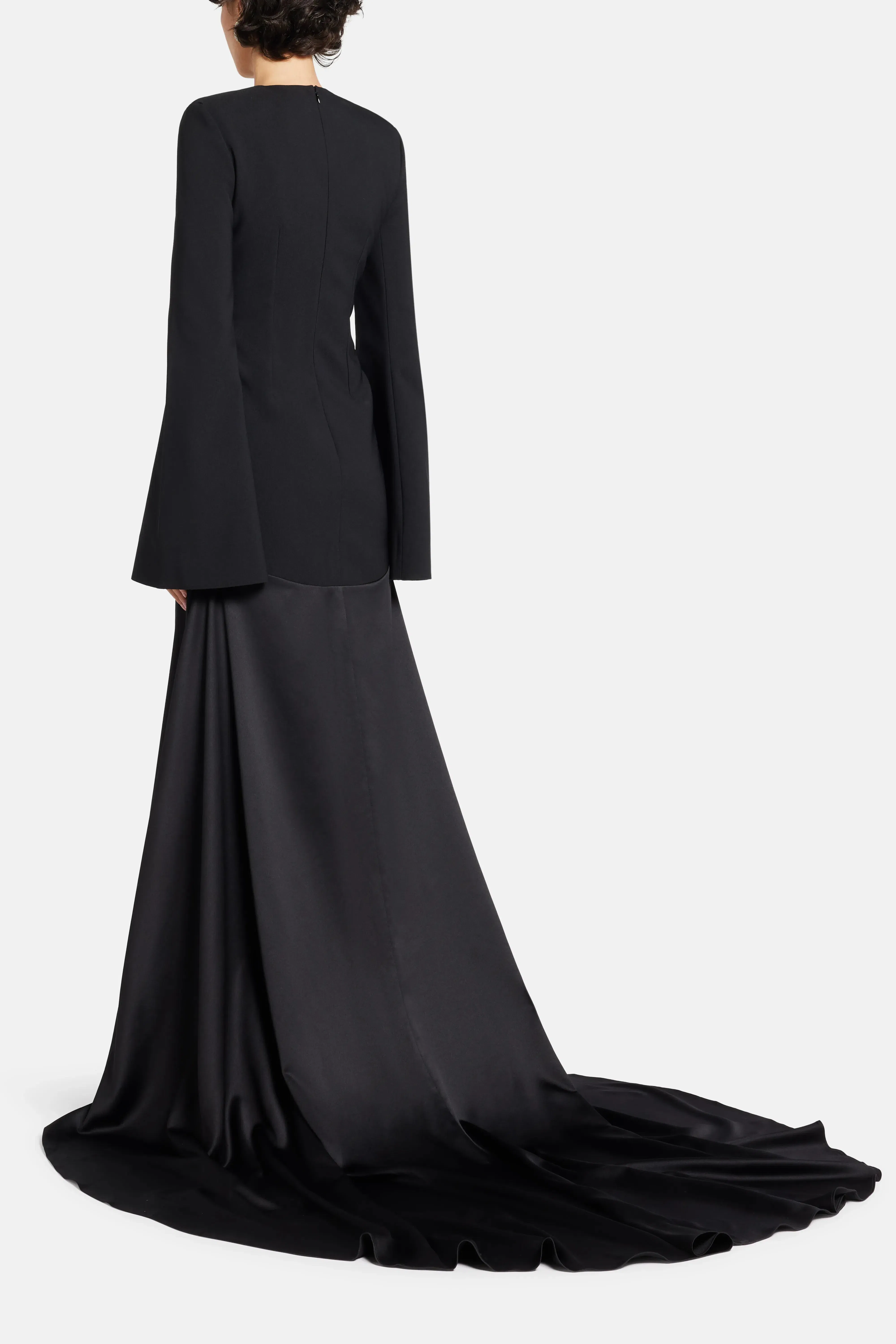 Solace London Claudine Evening Gown in Black