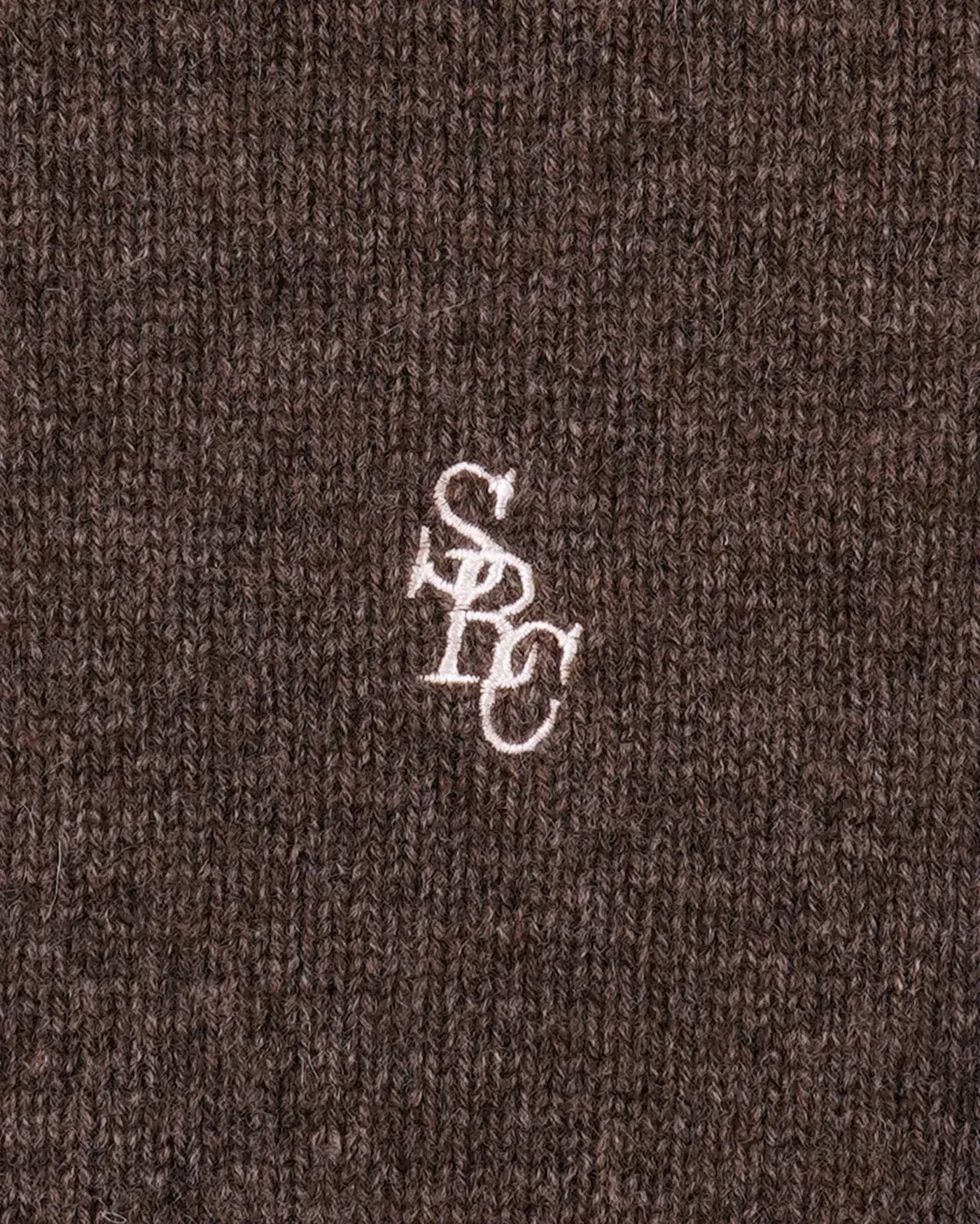 Sporty & Rich SRC Cashmere V Neck Sweater in Brown