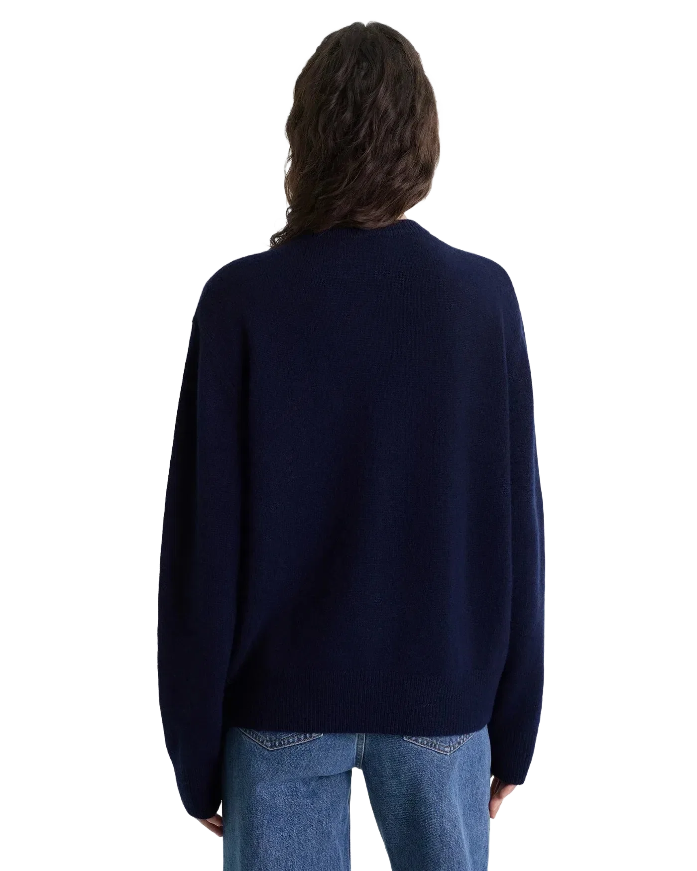 Sporty & Rich SRC Cashmere V Neck Sweater in Blue