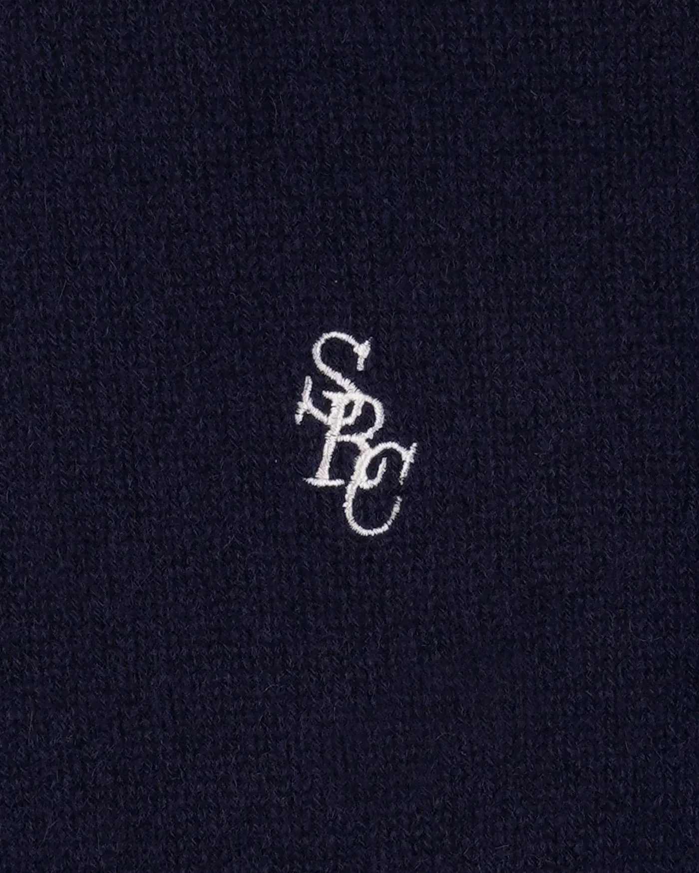Sporty & Rich SRC Cashmere V Neck Sweater in Blue