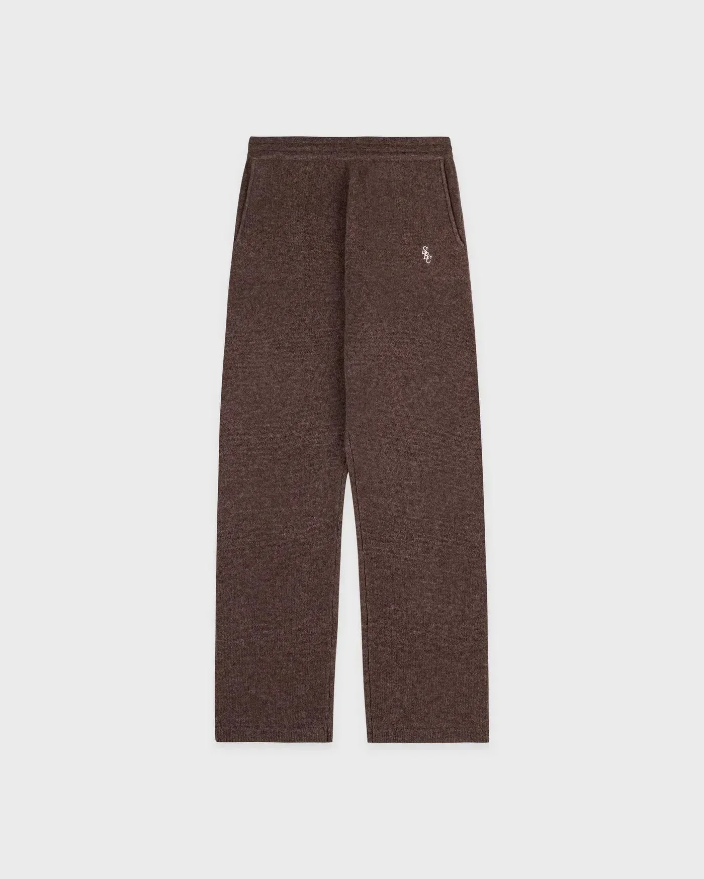 Sporty & Rich SRC Cashmere Trousers in Brown